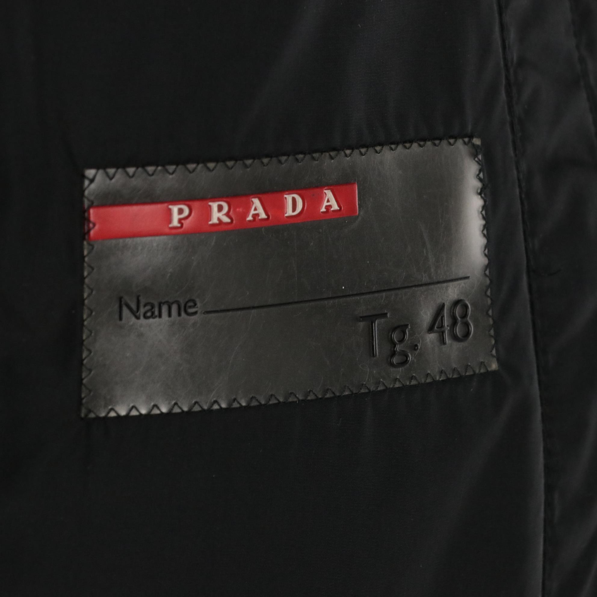 Men's Prada Sport Black Quilted Nylon Down Jacket