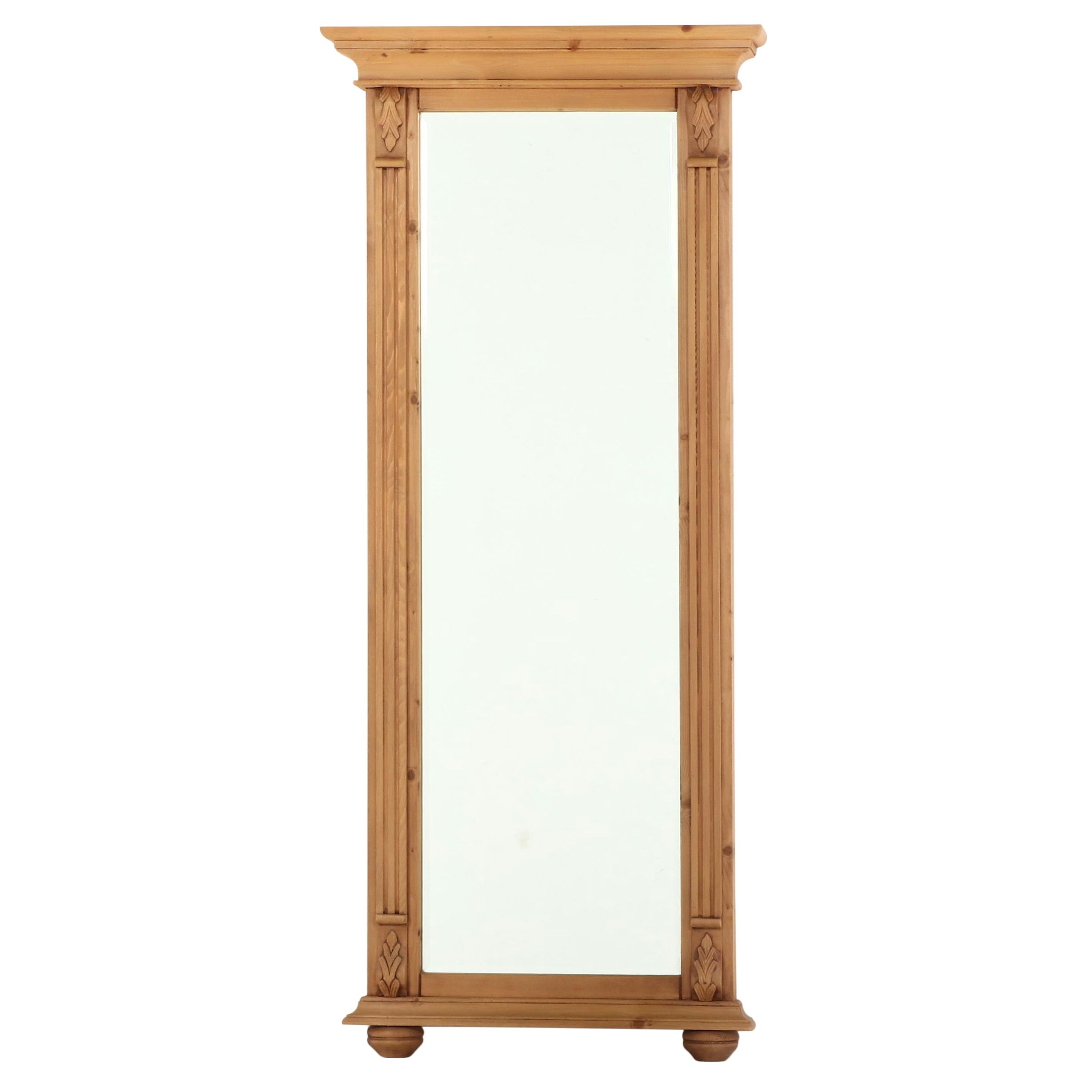 Italian Neoclassical Style Pine Pier Mirror