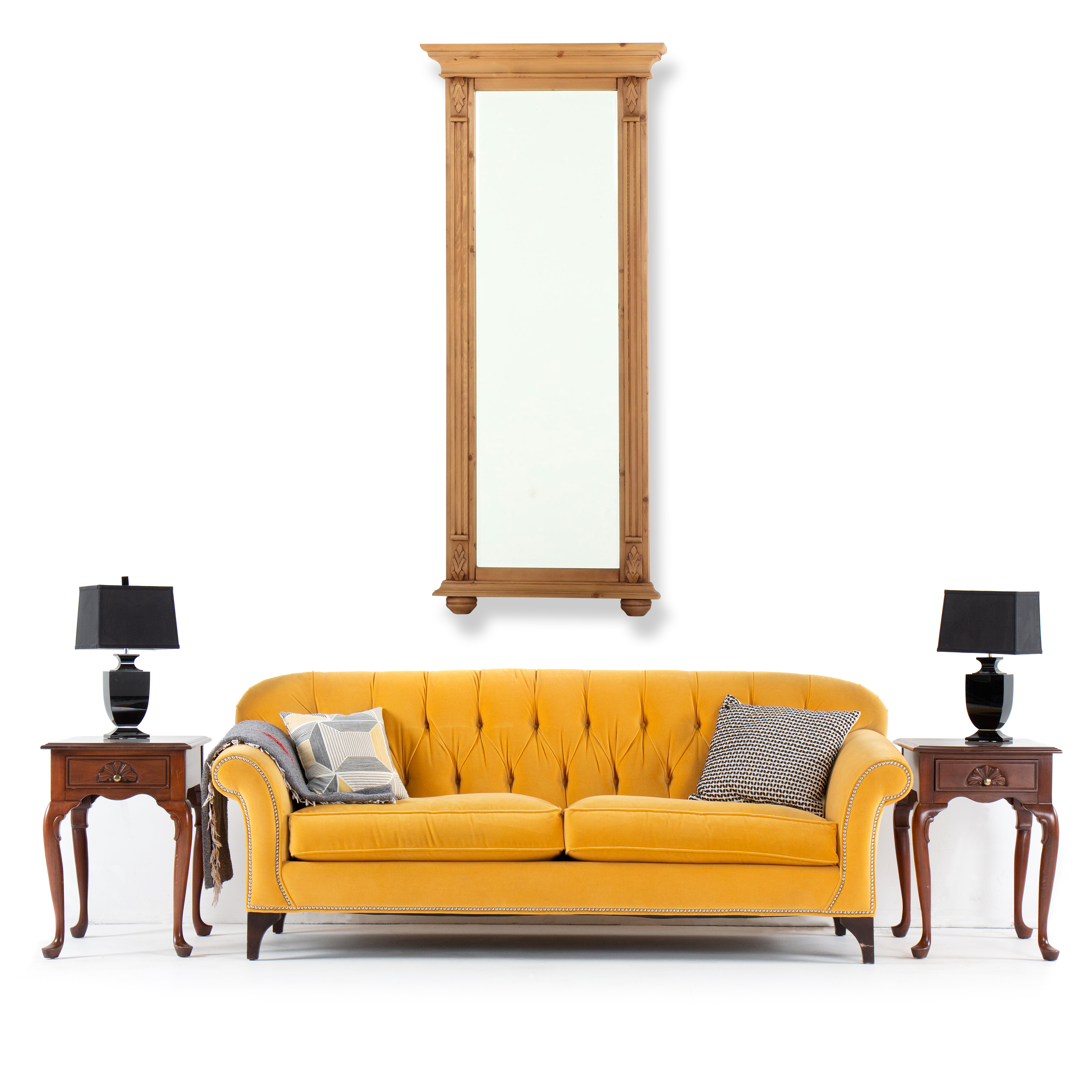 Italian Neoclassical Style Pine Pier Mirror