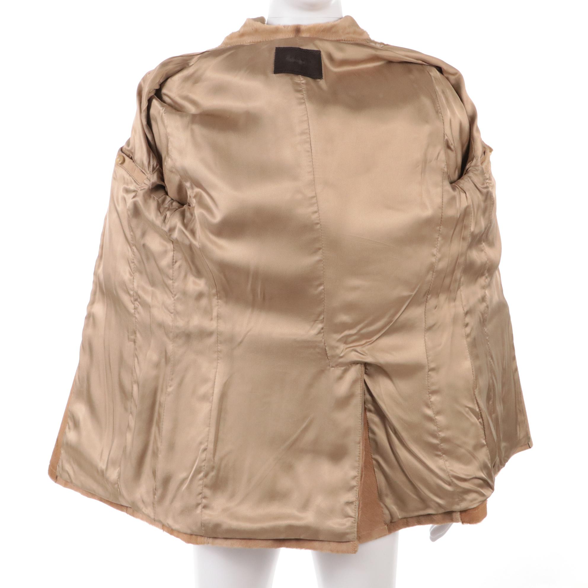 Men's Prada Pony Hair Double-Breasted Jacket