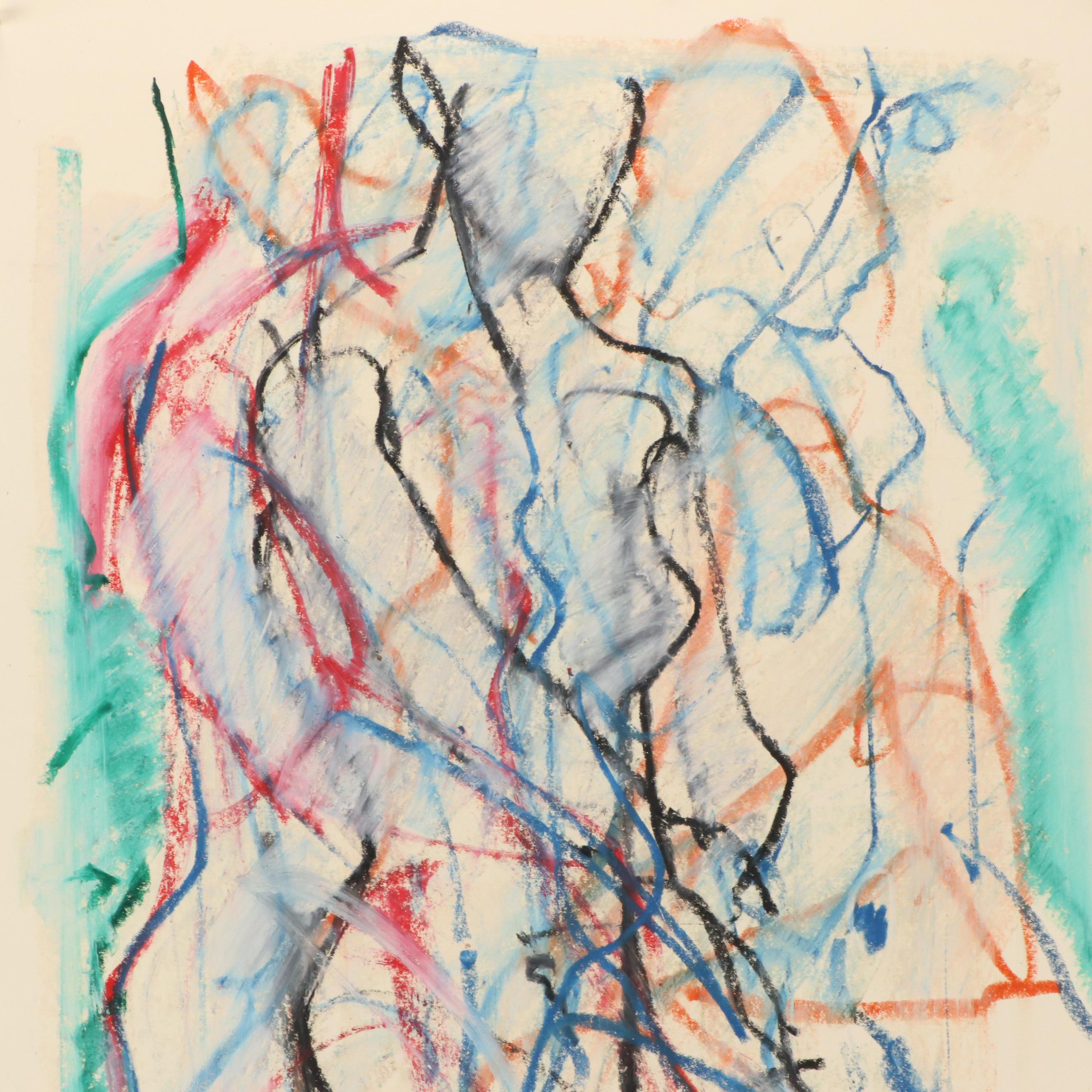 Jack Meanwell Expressionist Figurative Mixed Media Painting