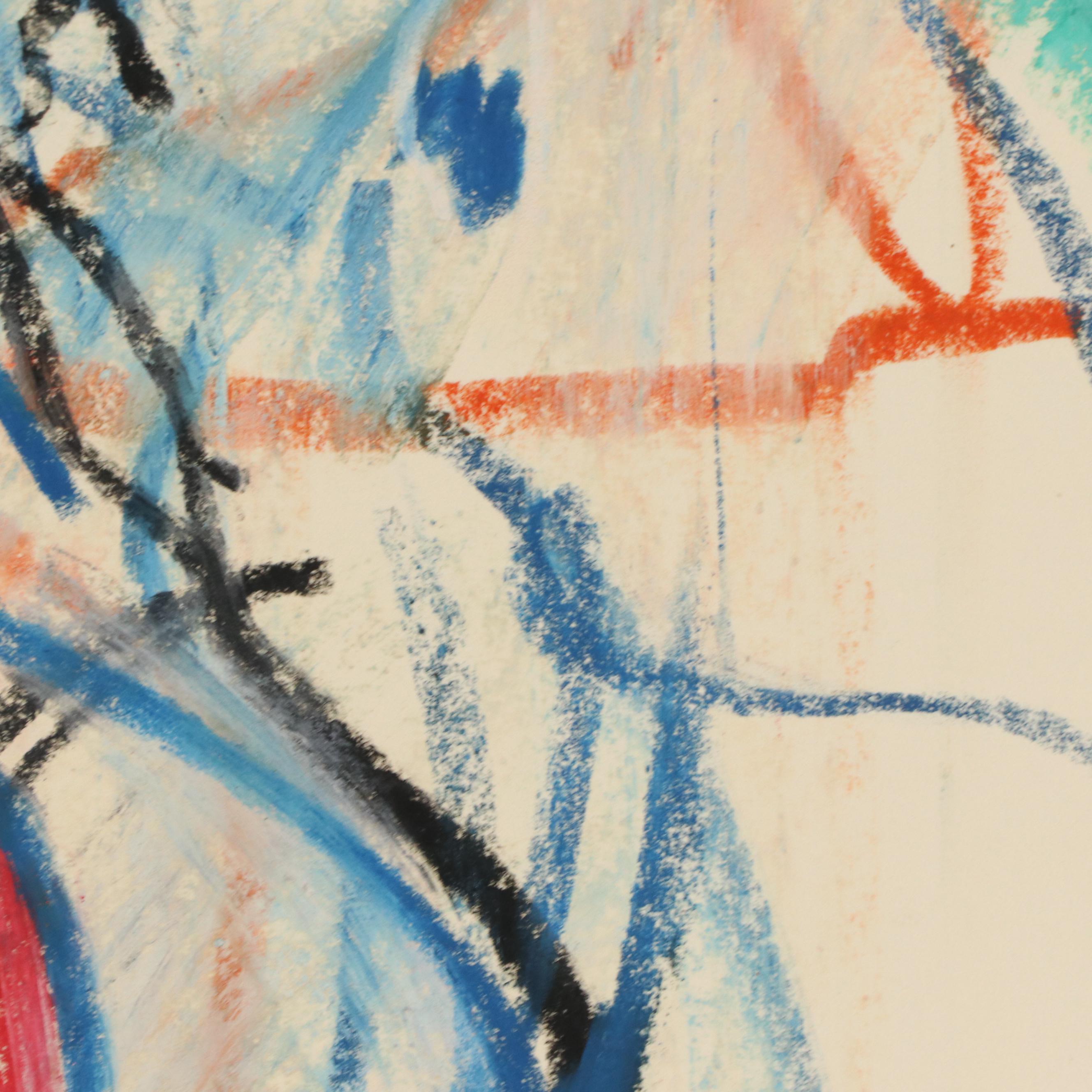 Jack Meanwell Expressionist Figurative Mixed Media Painting