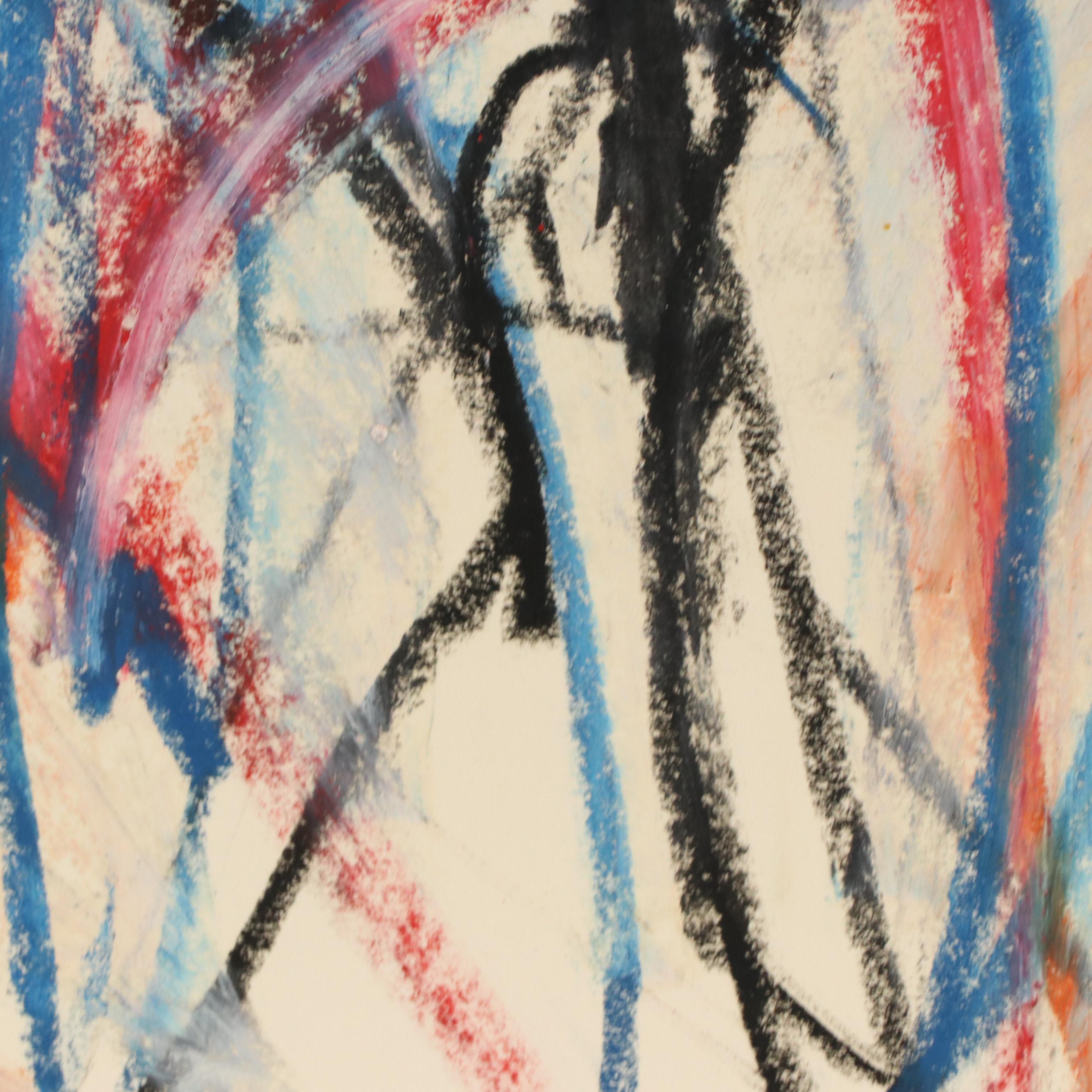 Jack Meanwell Expressionist Figurative Mixed Media Painting