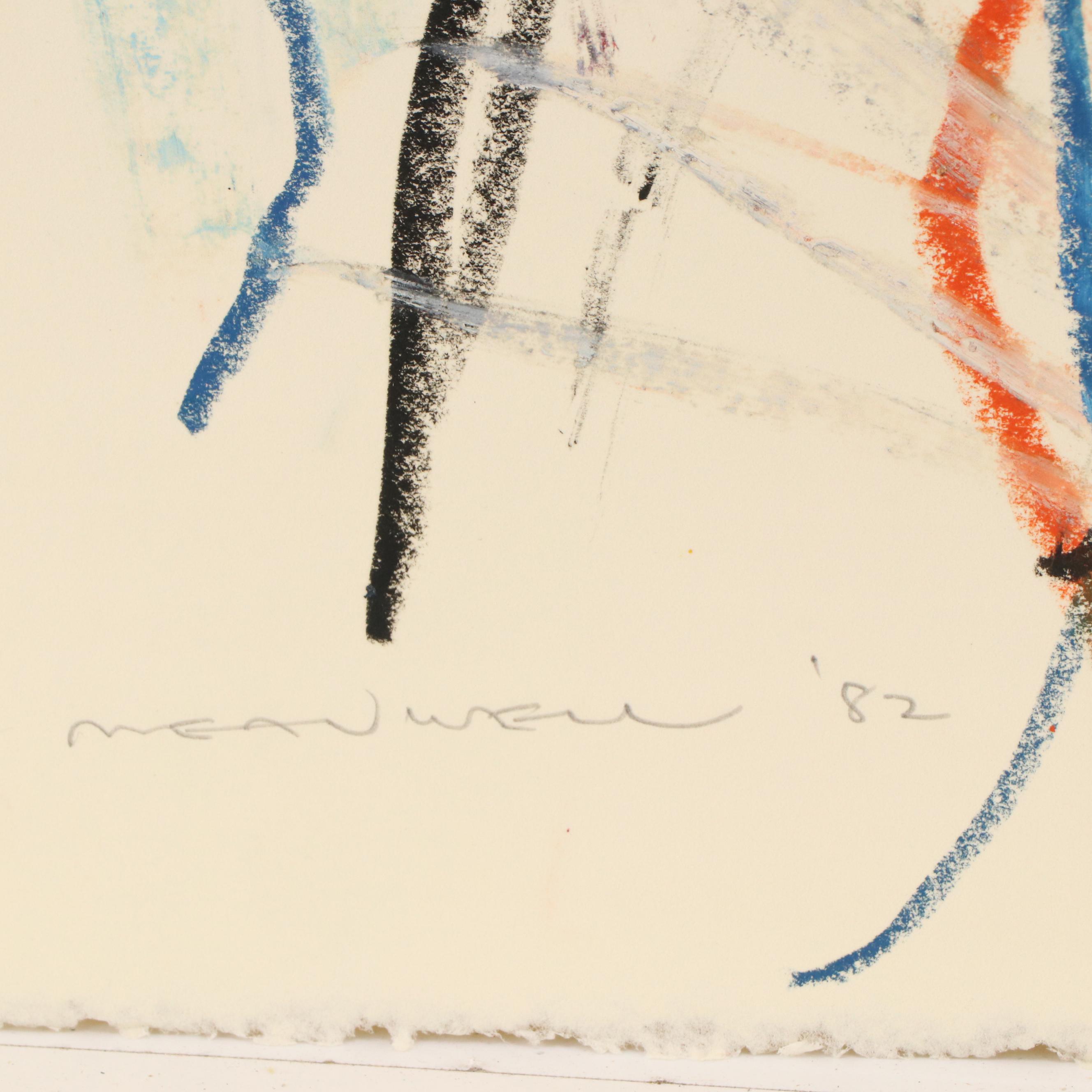 Jack Meanwell Expressionist Figurative Mixed Media Painting