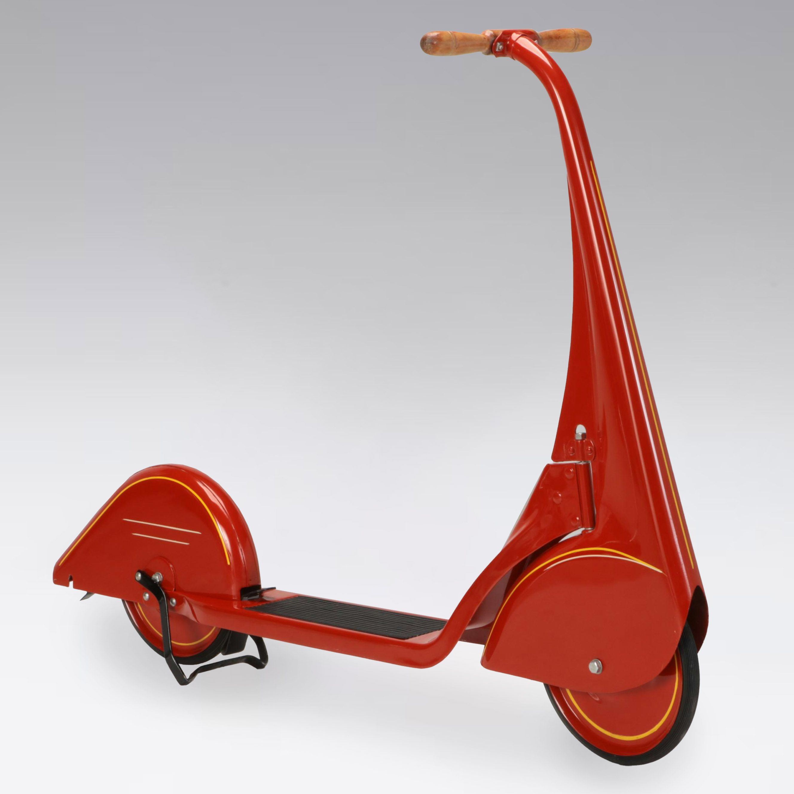 Restored Red "Skippy Racer" Metal Scooter, 1930s