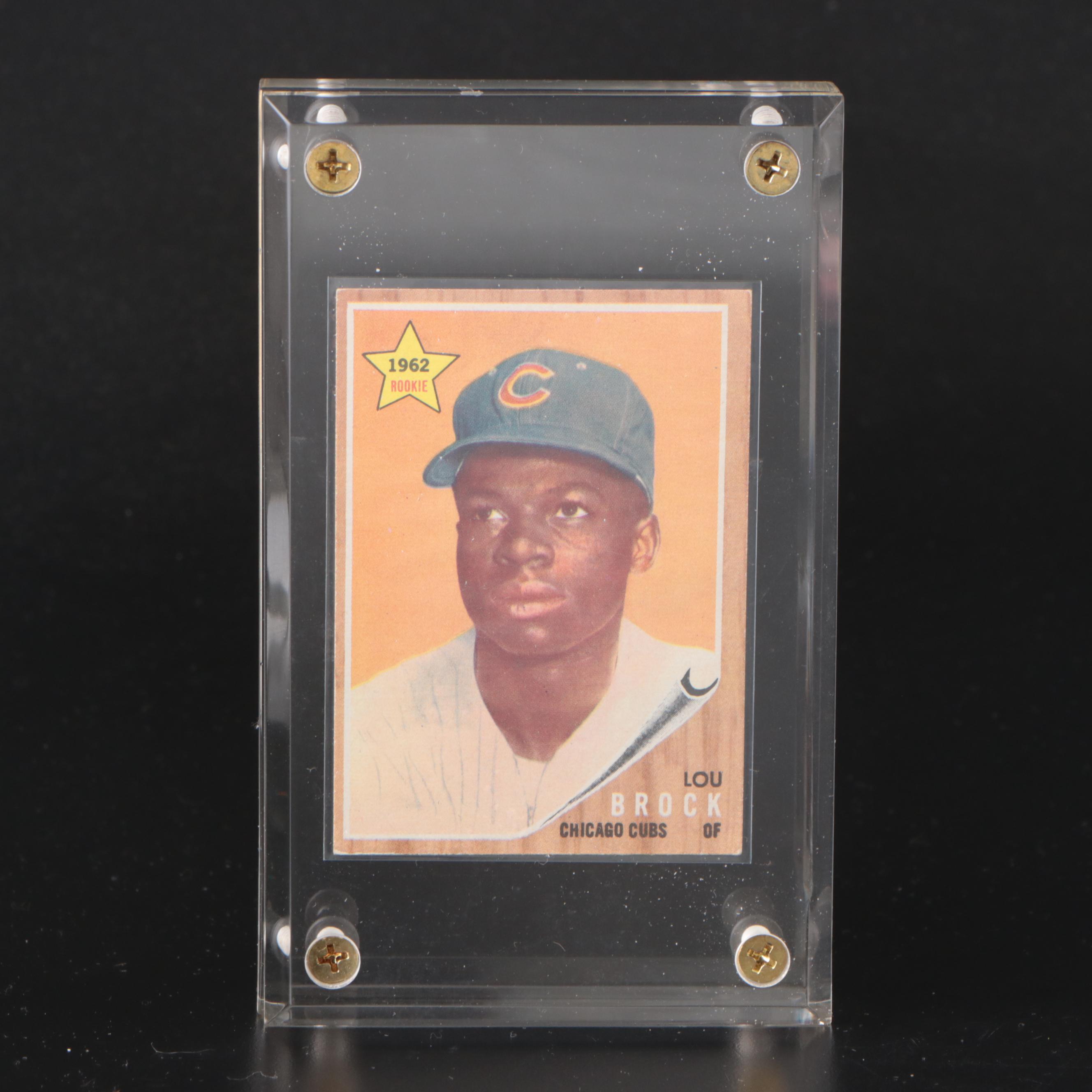 1962 Topps Lou Brock Chicago Cubs Rookie Card #387