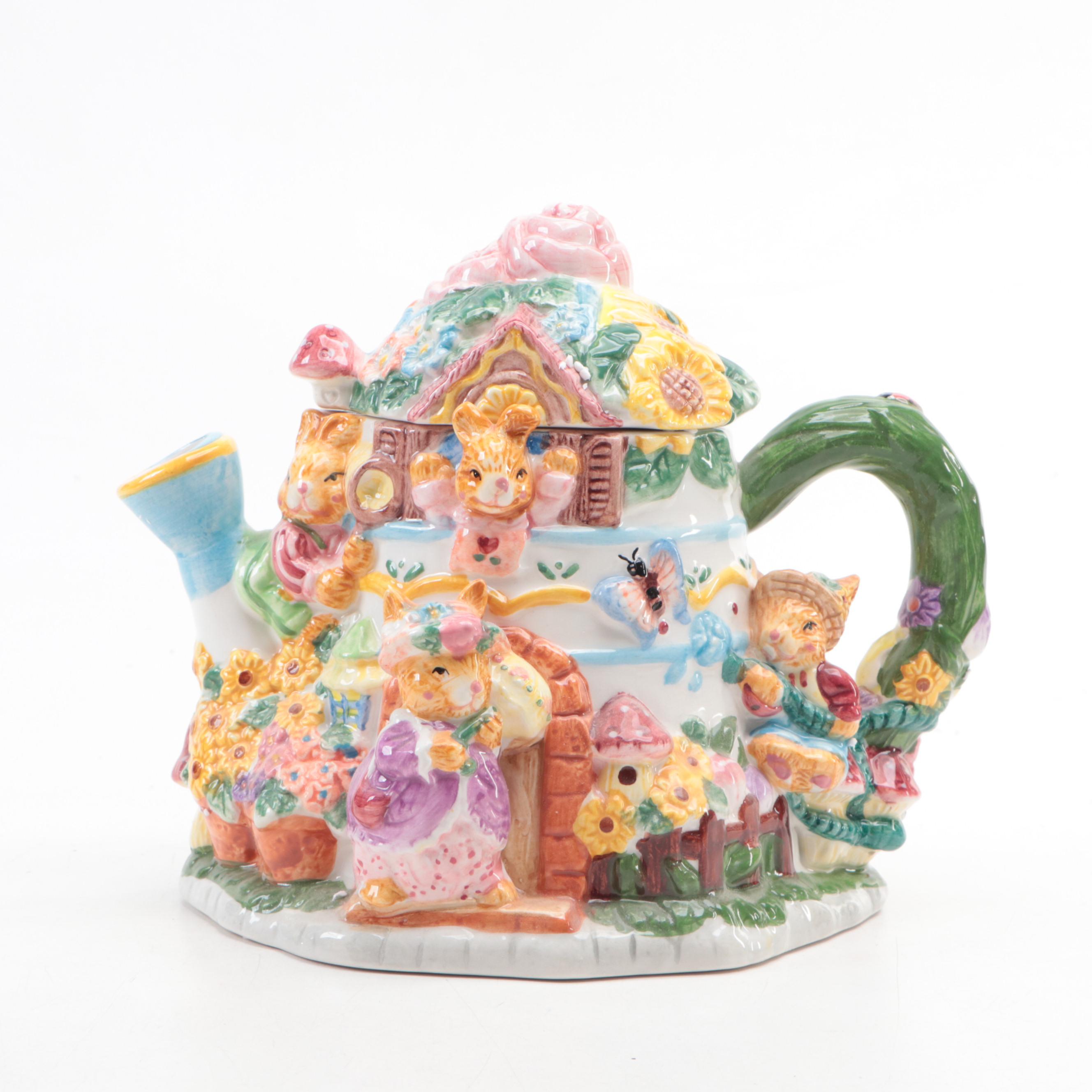 Mercuries Ceramic Springtime Tea Set