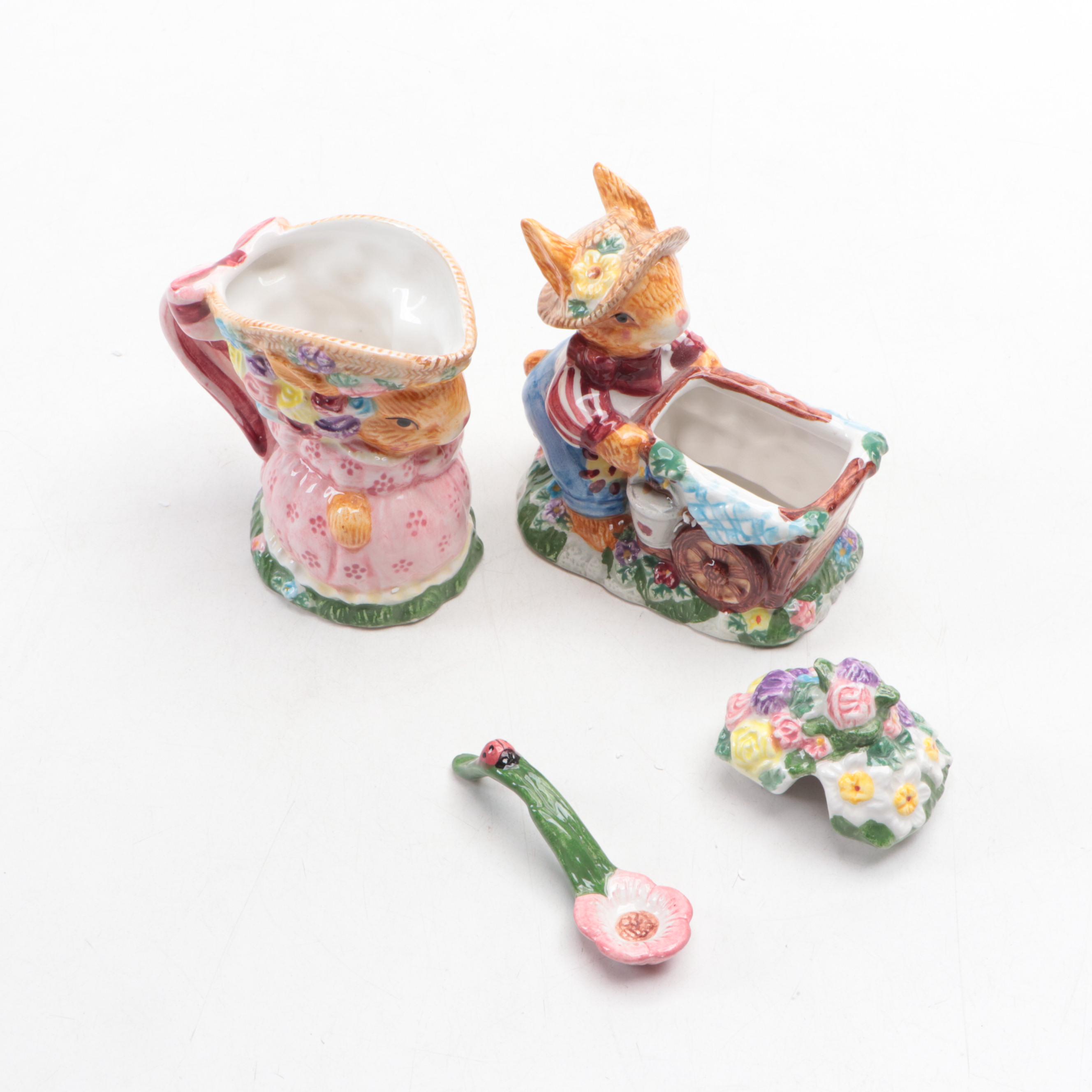 Mercuries Ceramic Springtime Tea Set