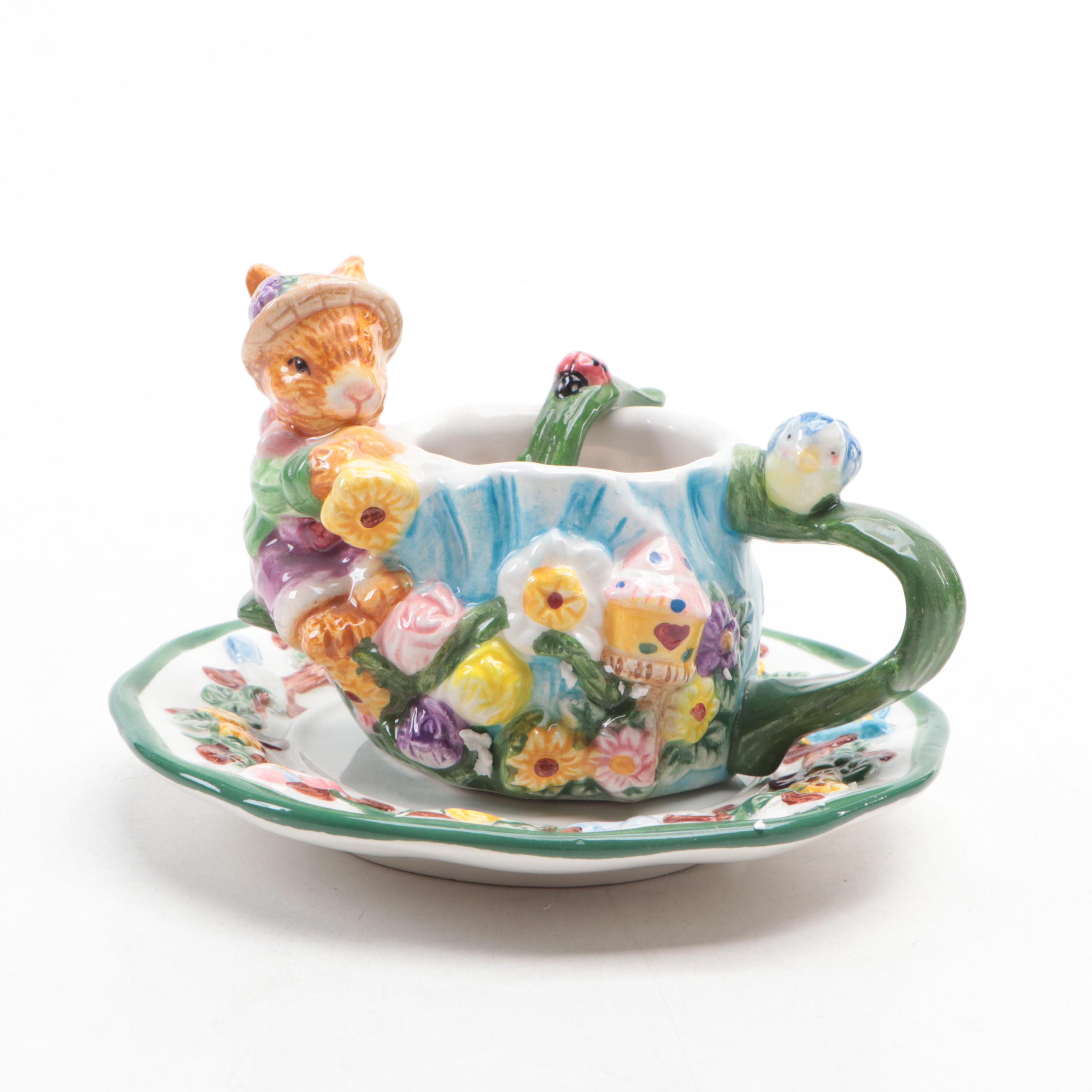 Mercuries Ceramic Springtime Tea Set