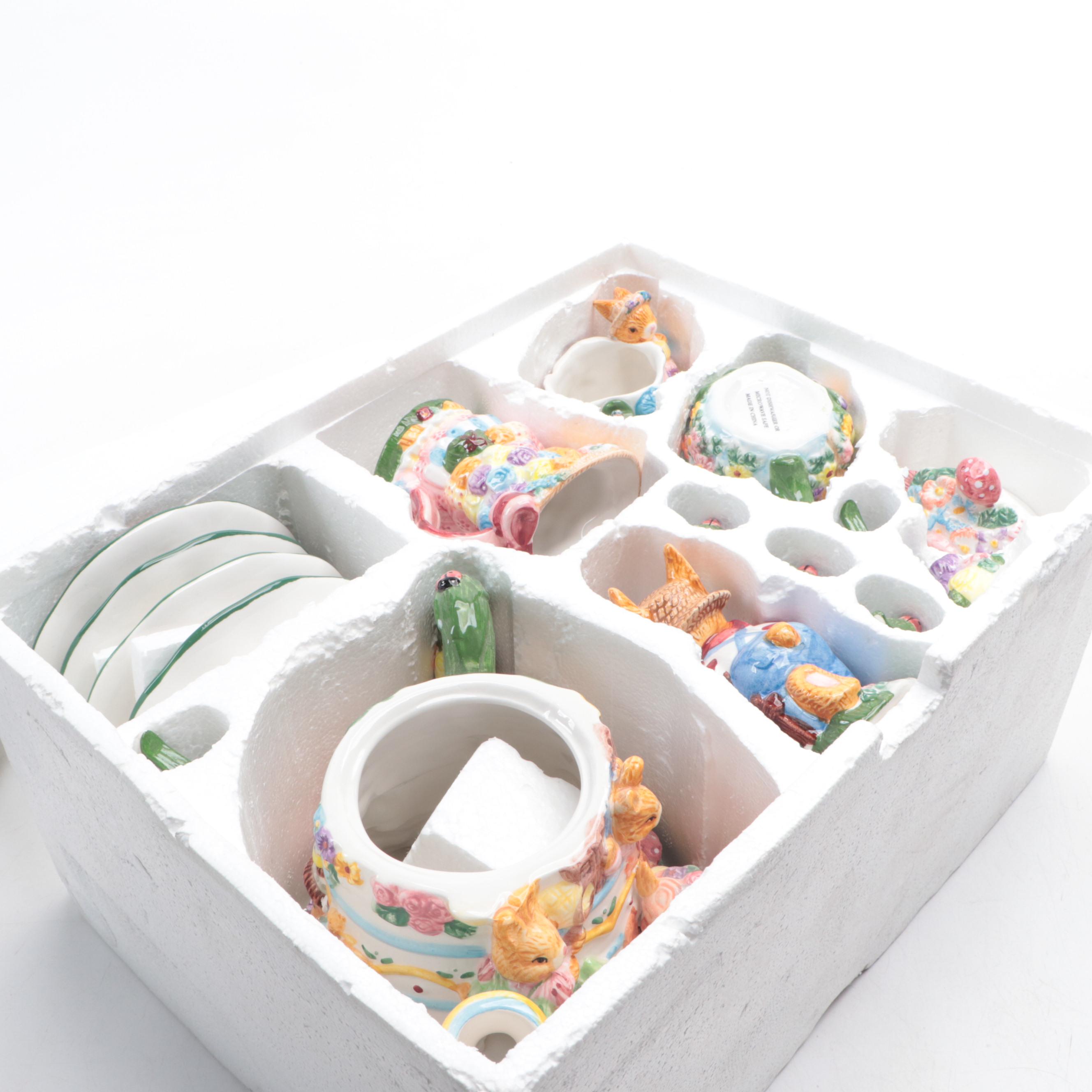 Mercuries Ceramic Springtime Tea Set
