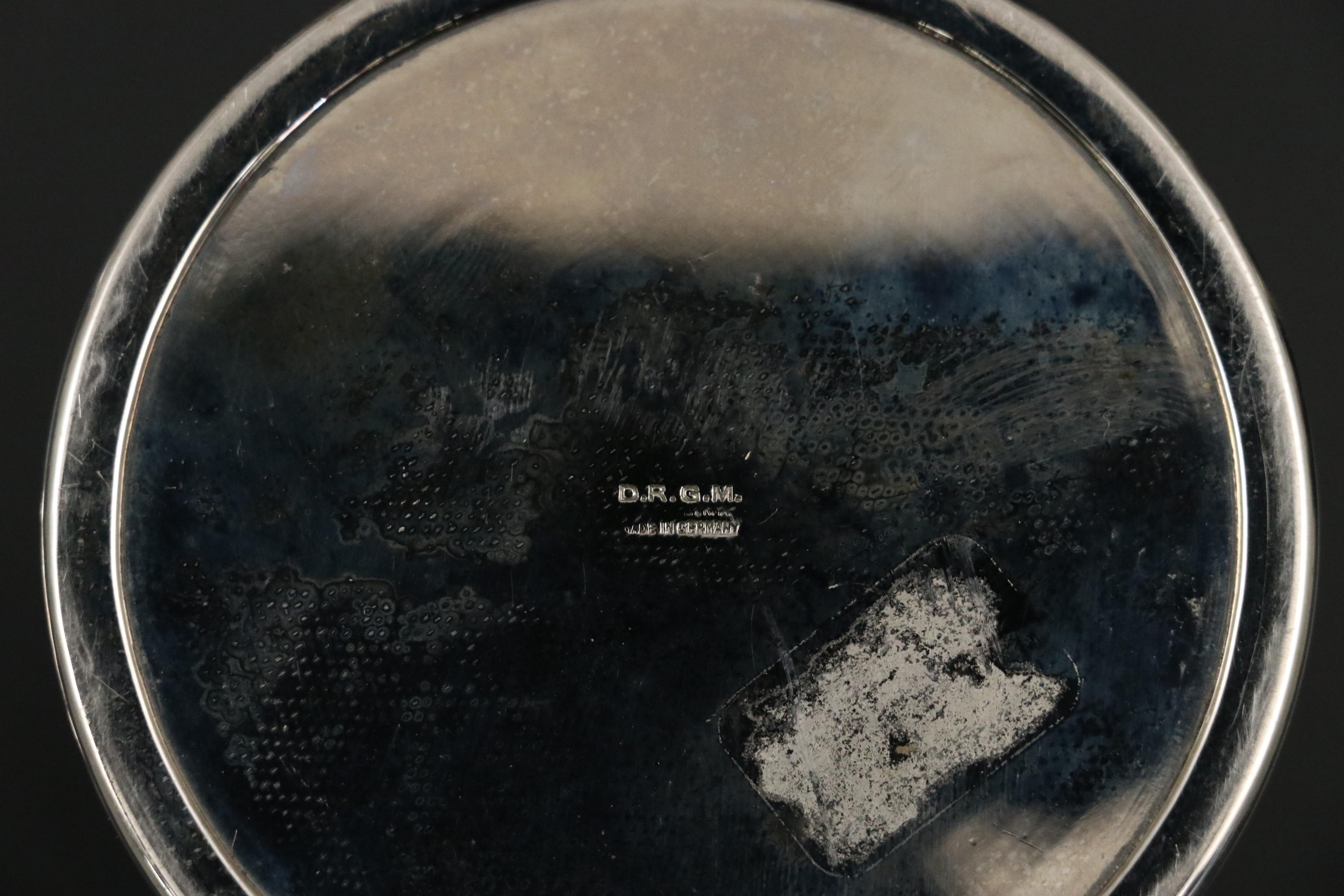 German Art Deco Cocktail Shaker Sets with Travel Cups and Cocktail Recipe Stand