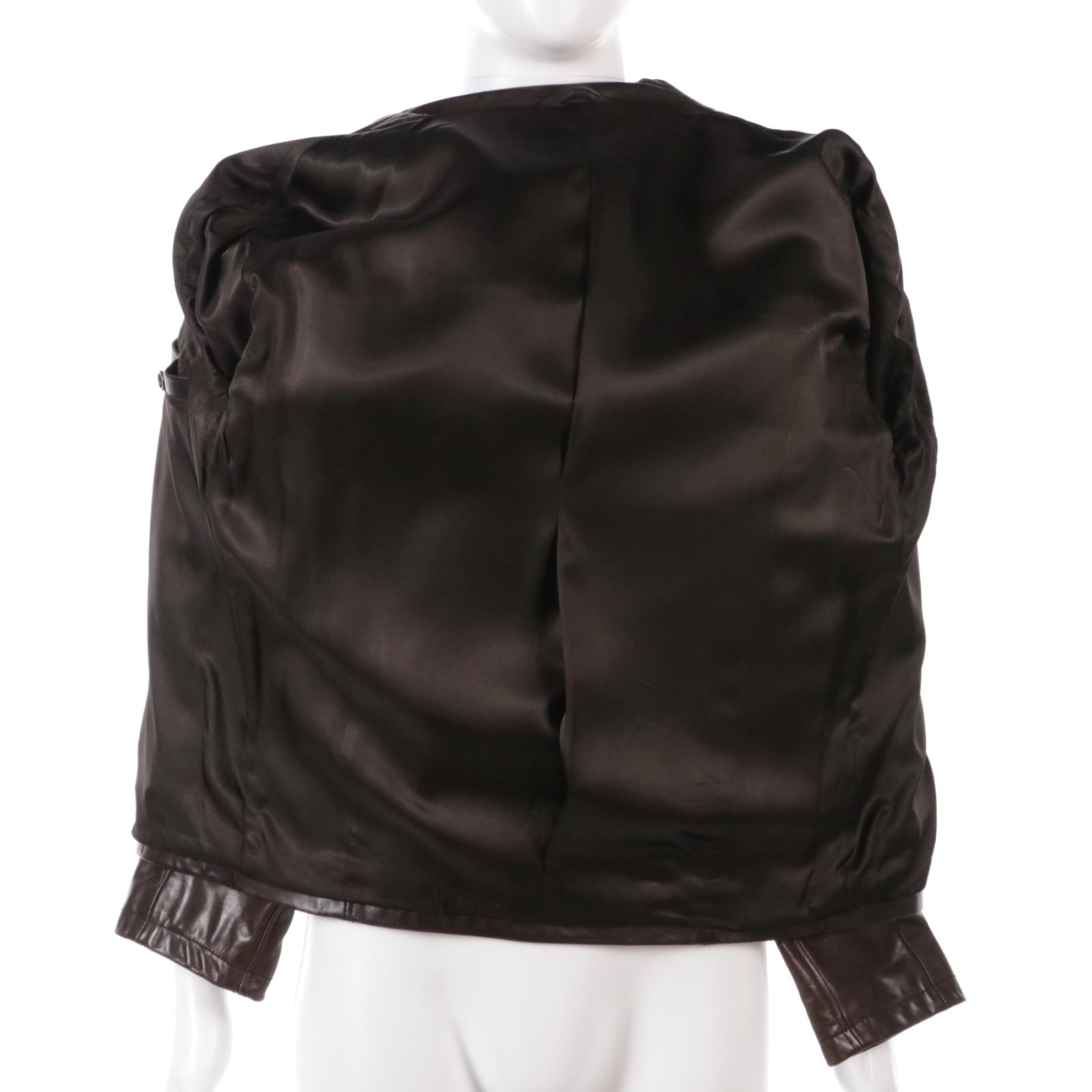 Men's Prada Brown Leather Zip Jacket