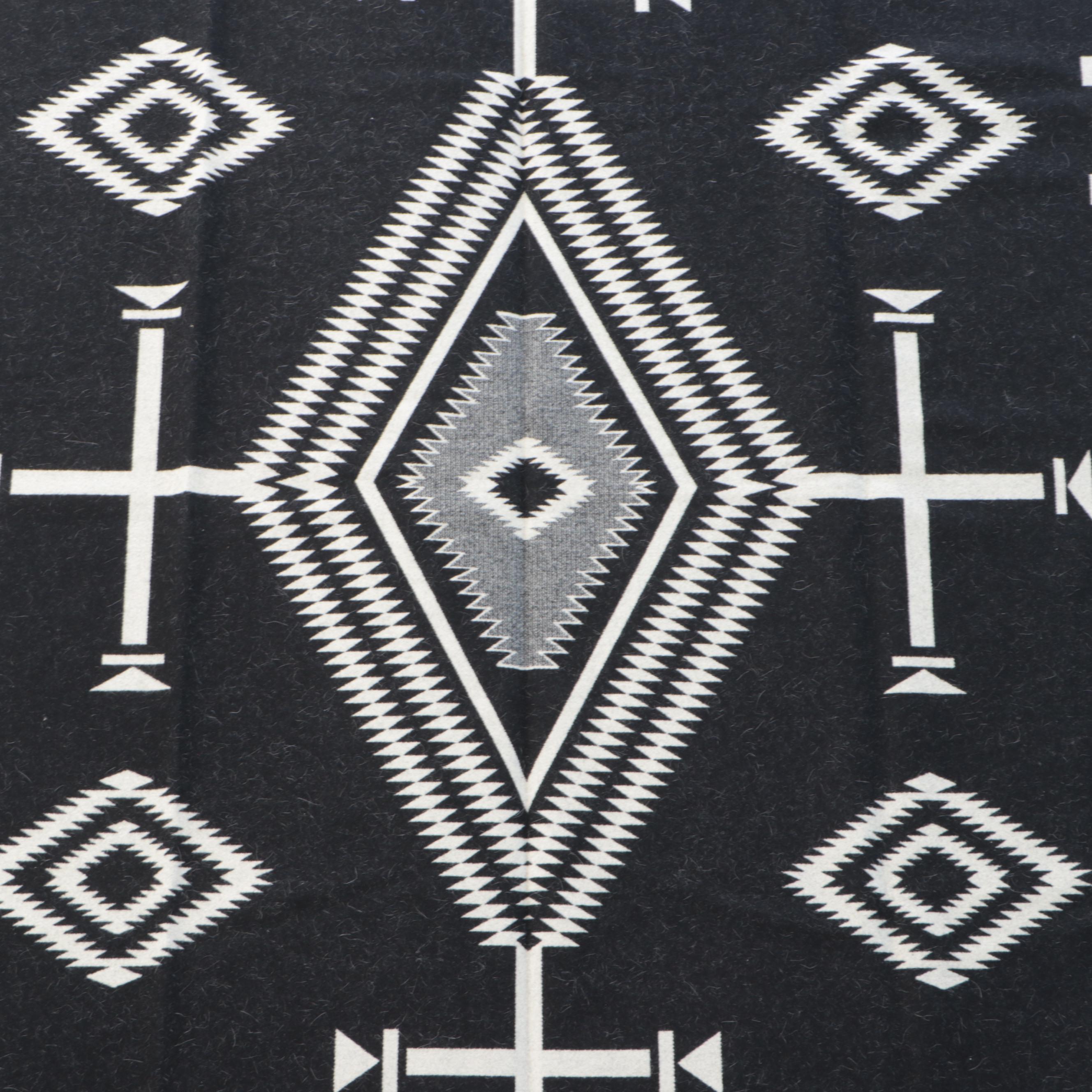 Beaver State by Pendleton "Los Ojos" Pattern Black and White Oversized Throw