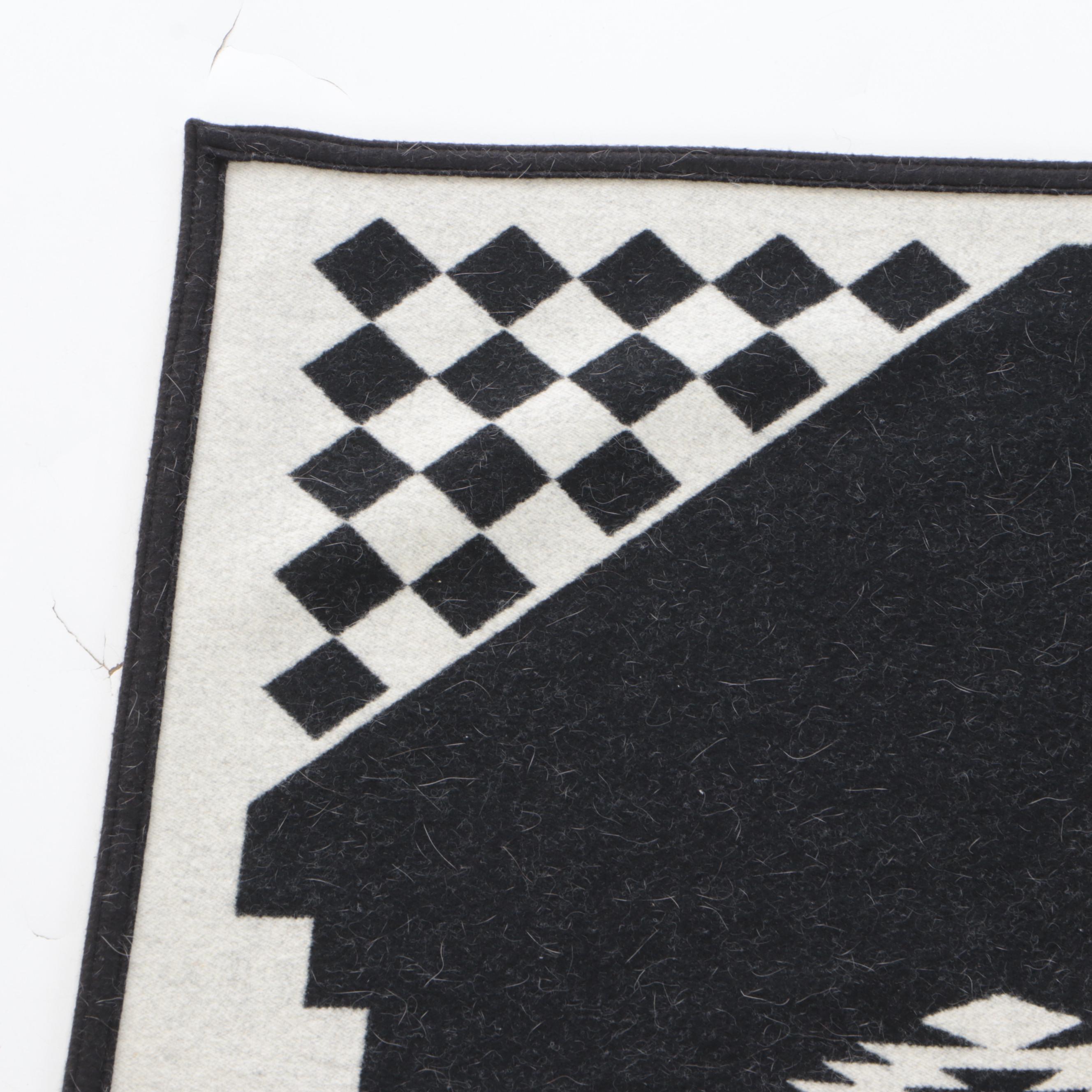 Beaver State by Pendleton "Los Ojos" Pattern Black and White Oversized Throw