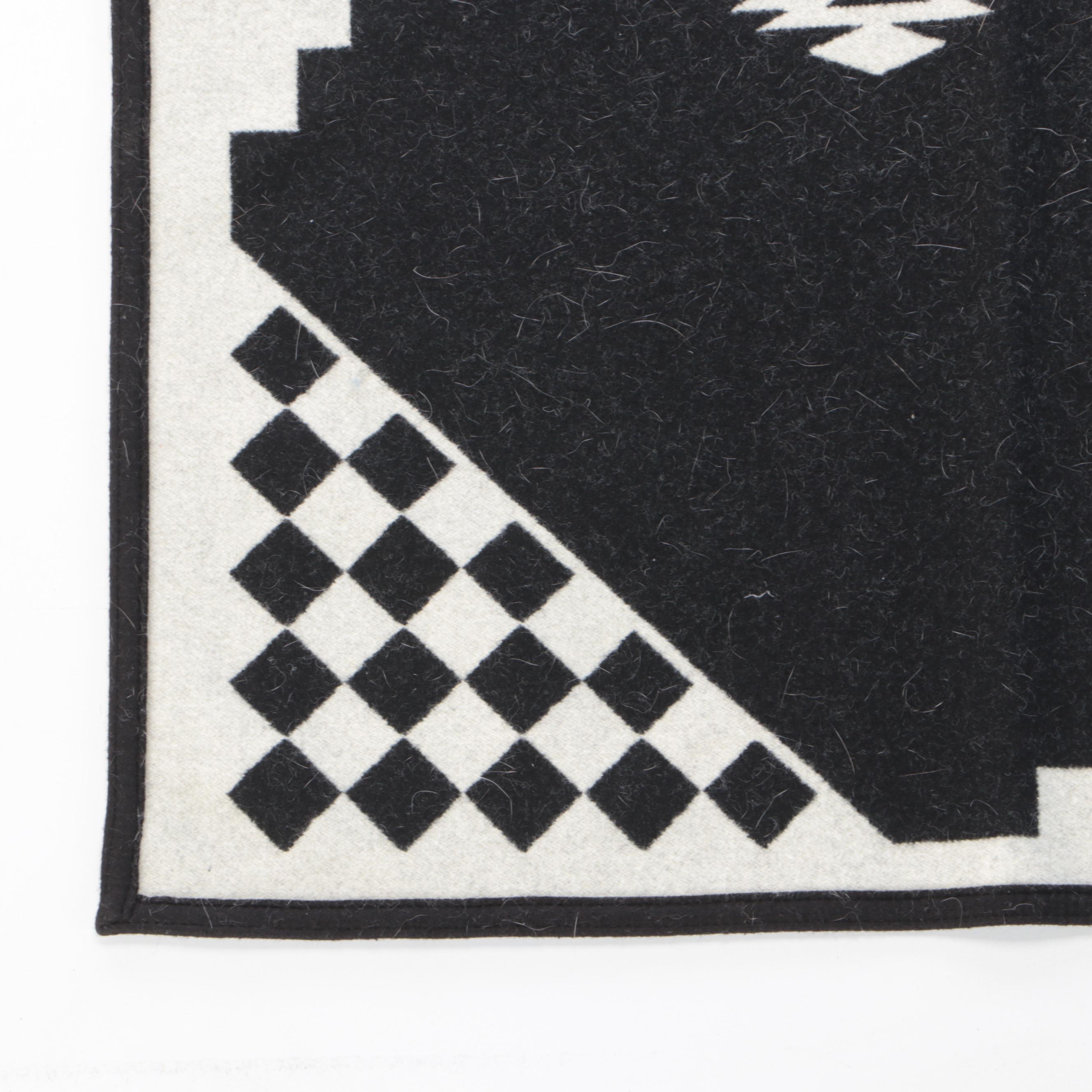 Beaver State by Pendleton "Los Ojos" Pattern Black and White Oversized Throw