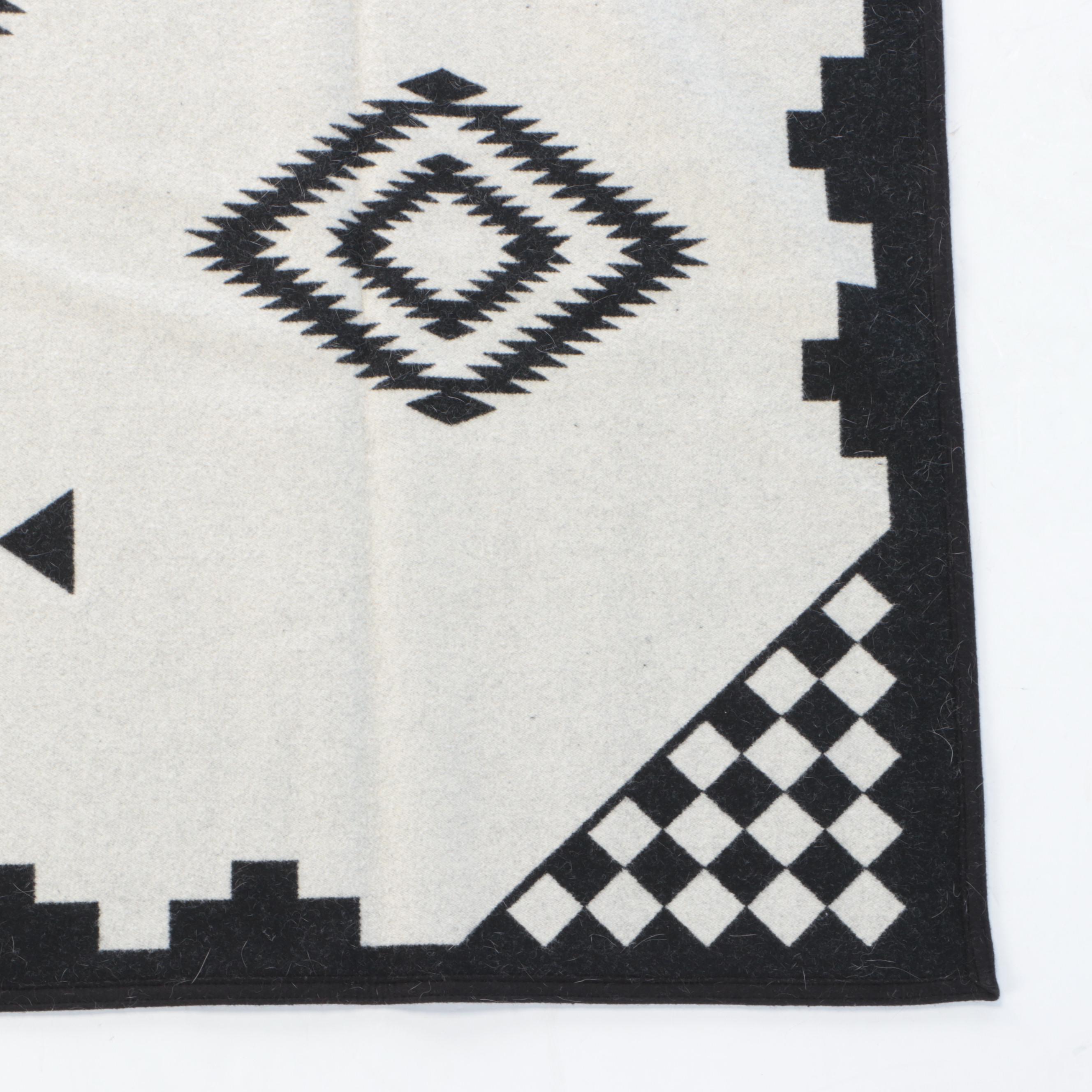 Beaver State by Pendleton "Los Ojos" Pattern Black and White Oversized Throw