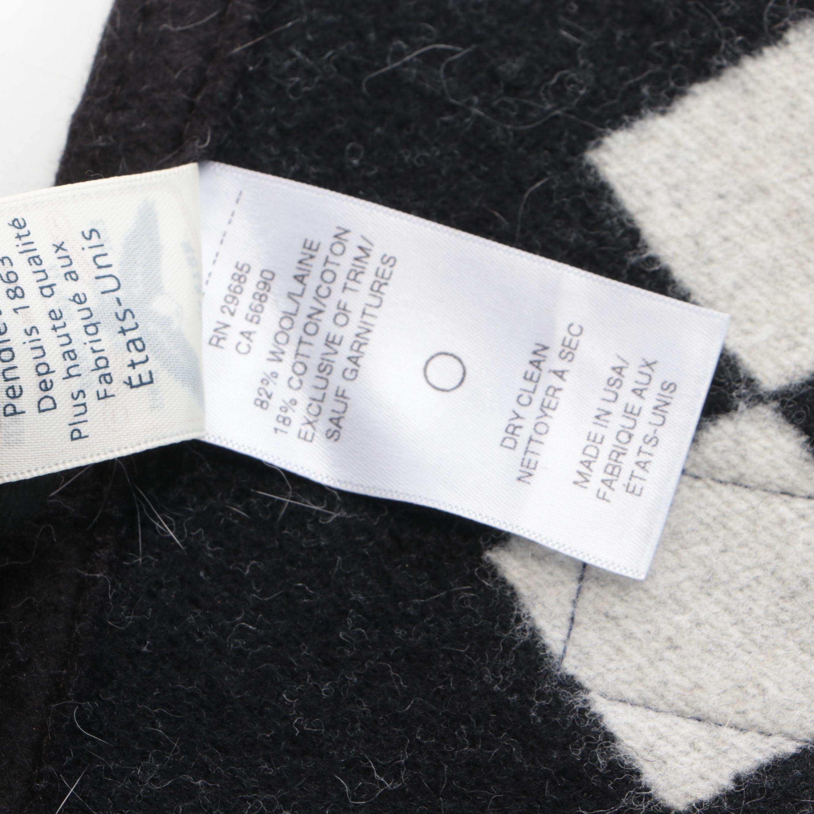 Beaver State by Pendleton "Los Ojos" Pattern Black and White Oversized Throw