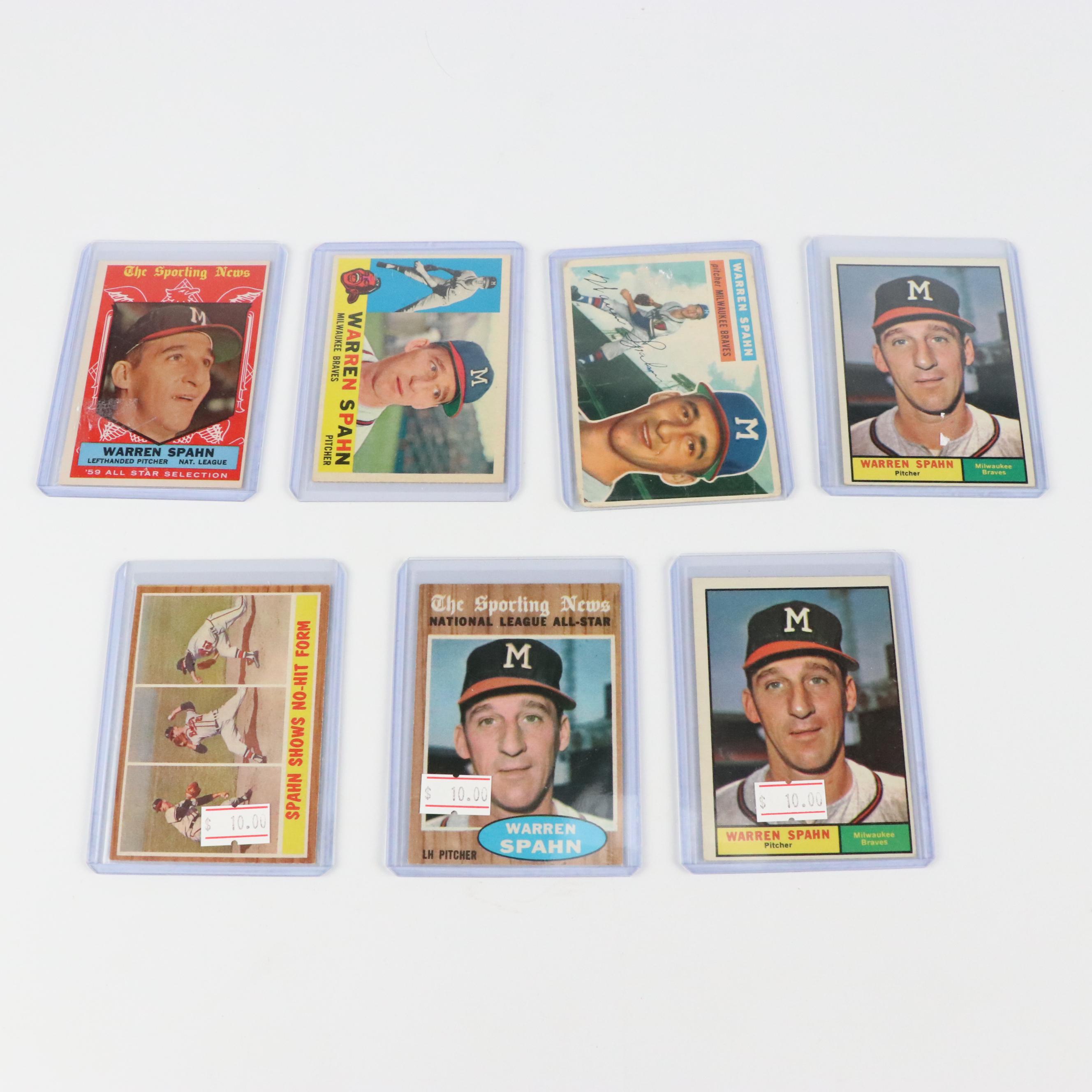 1950s–1960s Topps Warren Spahn Baseball Cards