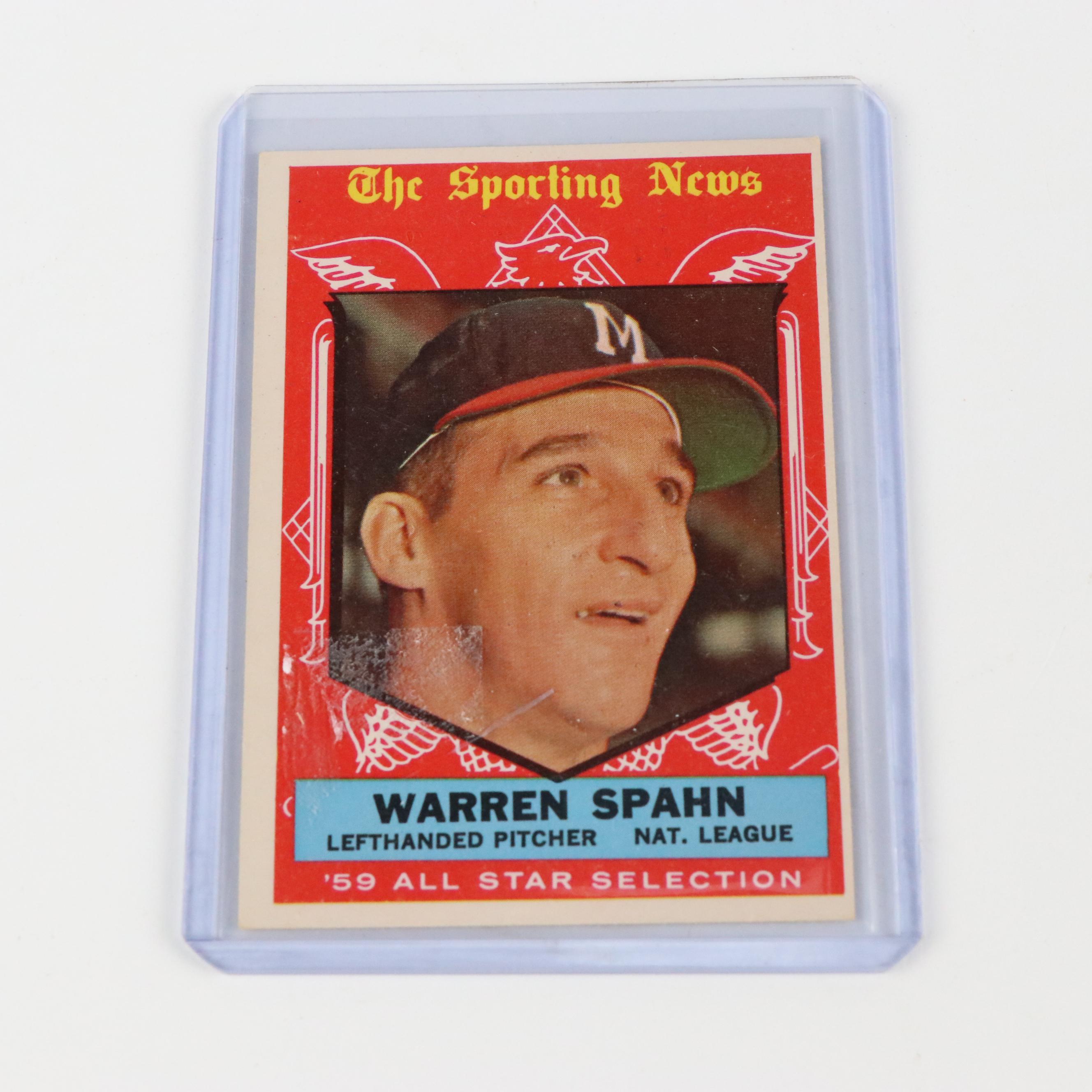 1950s–1960s Topps Warren Spahn Baseball Cards