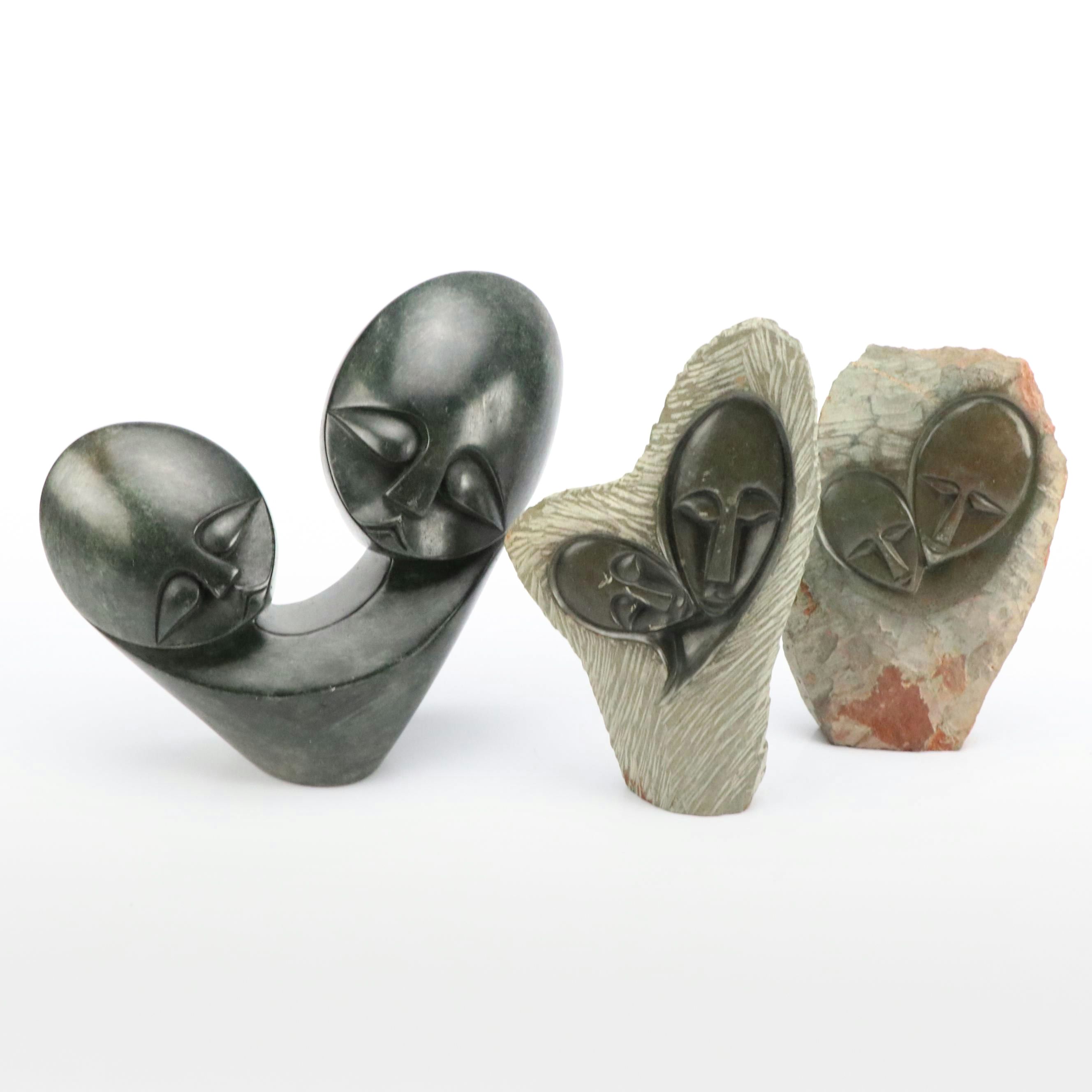 Shona Hand-Carved Stone "Lovers"