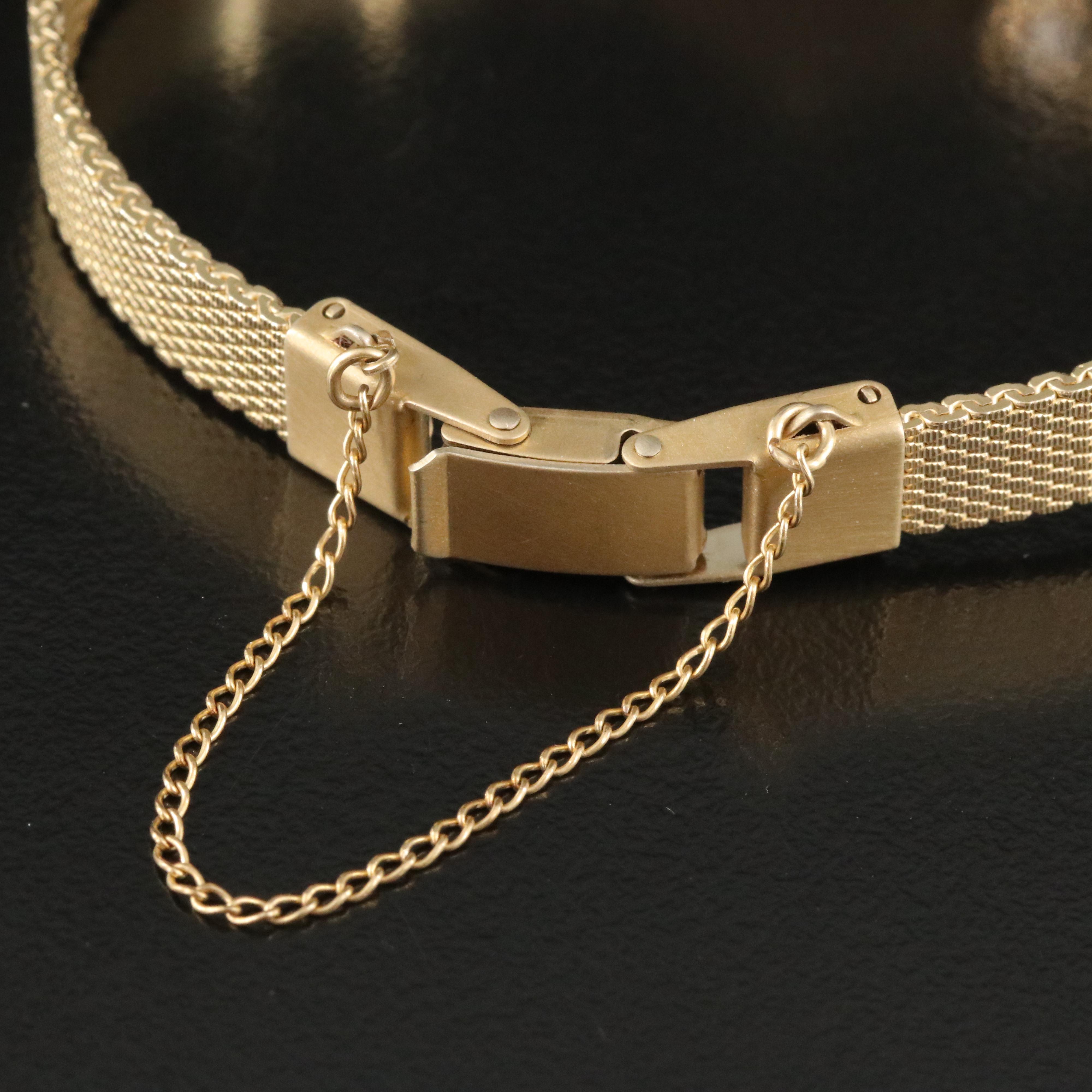 Bulova Accutron Quartz 14K and Diamond Case Watch