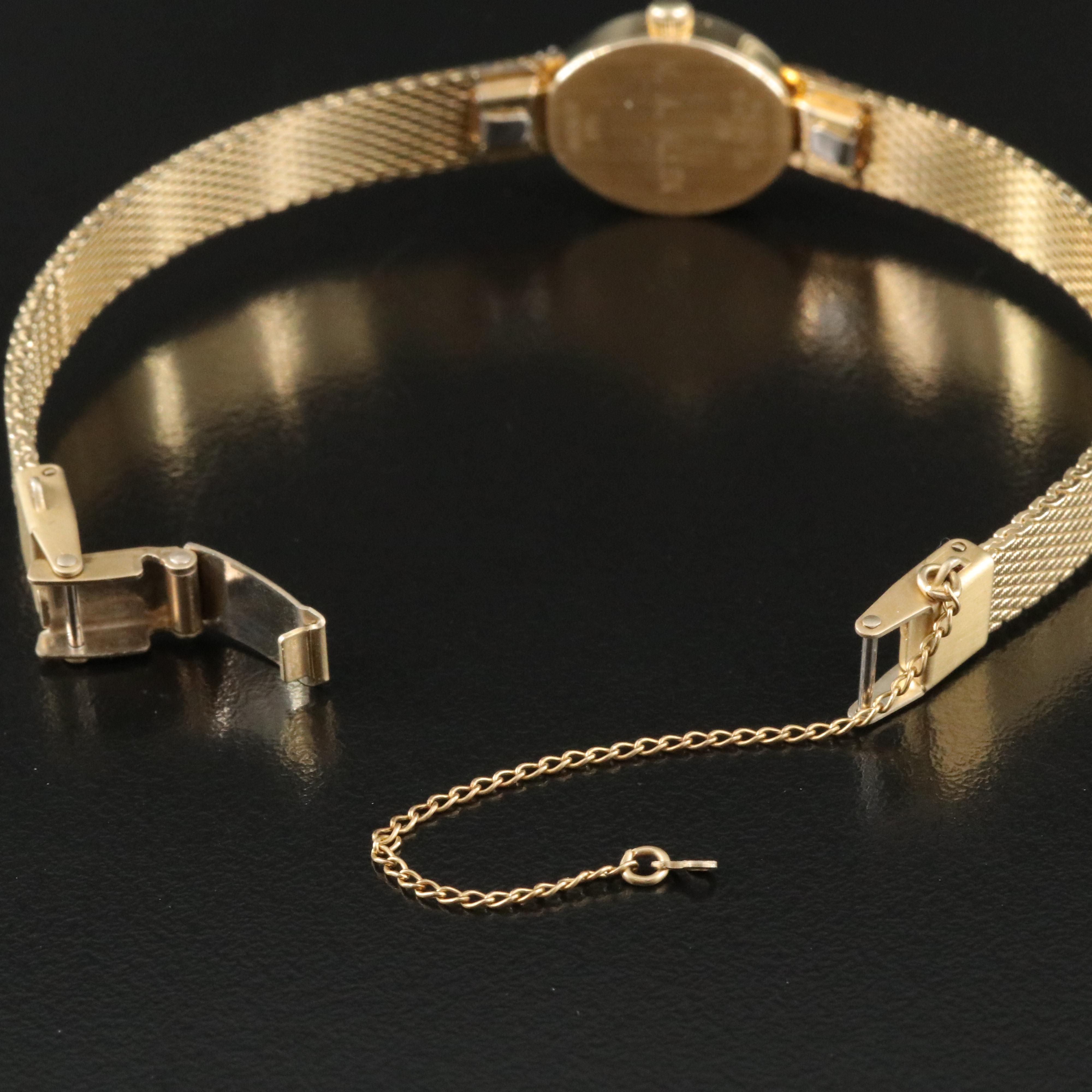 Bulova Accutron Quartz 14K and Diamond Case Watch