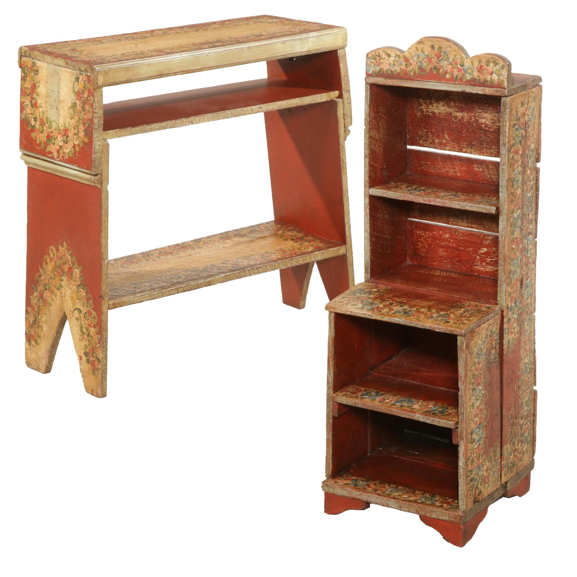 Rene and Robyn Humphrey Hand Painted Rustic Shelves