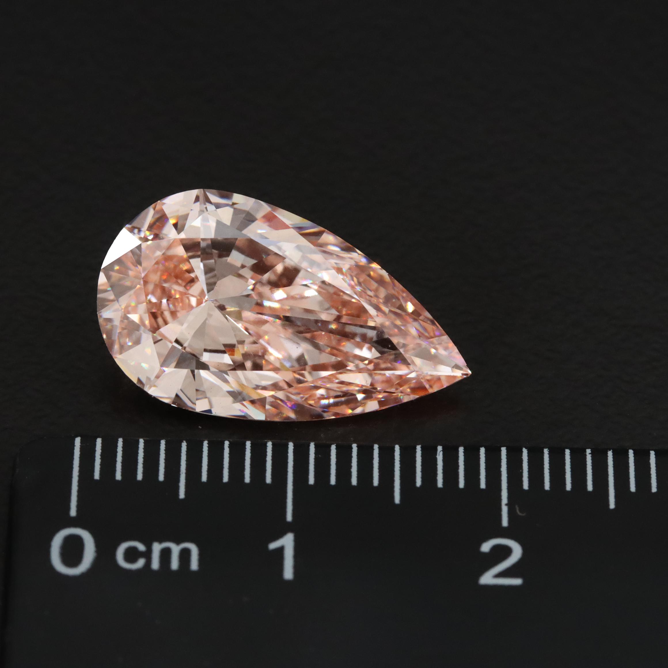 Loose 6.83 CT Fancy Intense Pink Lab Grown Diamond with IGI Report