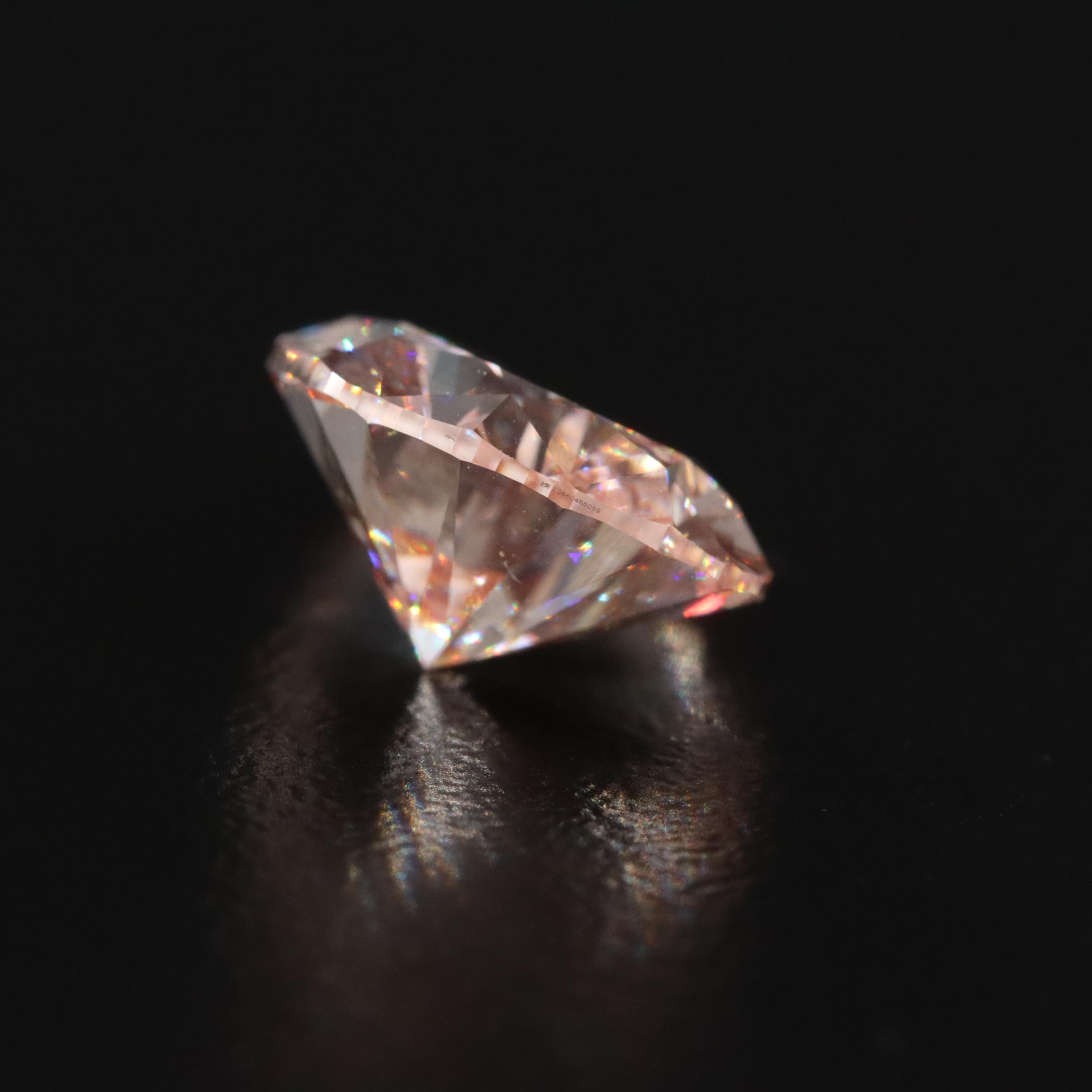 Loose 6.83 CT Fancy Intense Pink Lab Grown Diamond with IGI Report