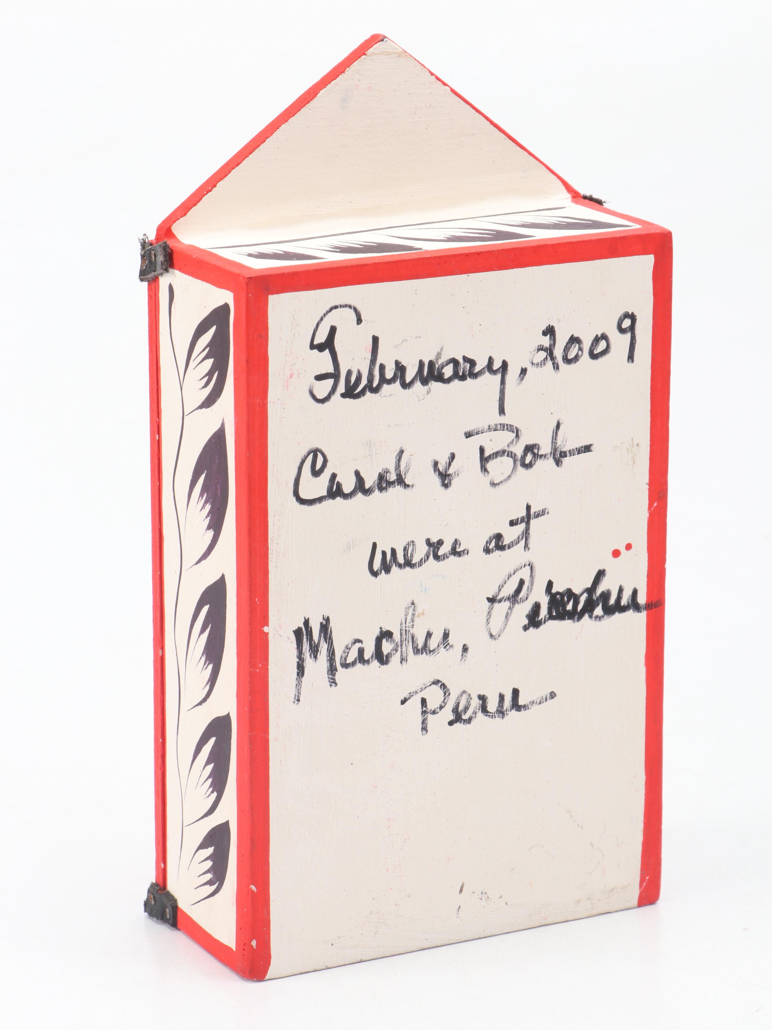 Peruvian Retablo Nativity with Ceramic Nativity Votive