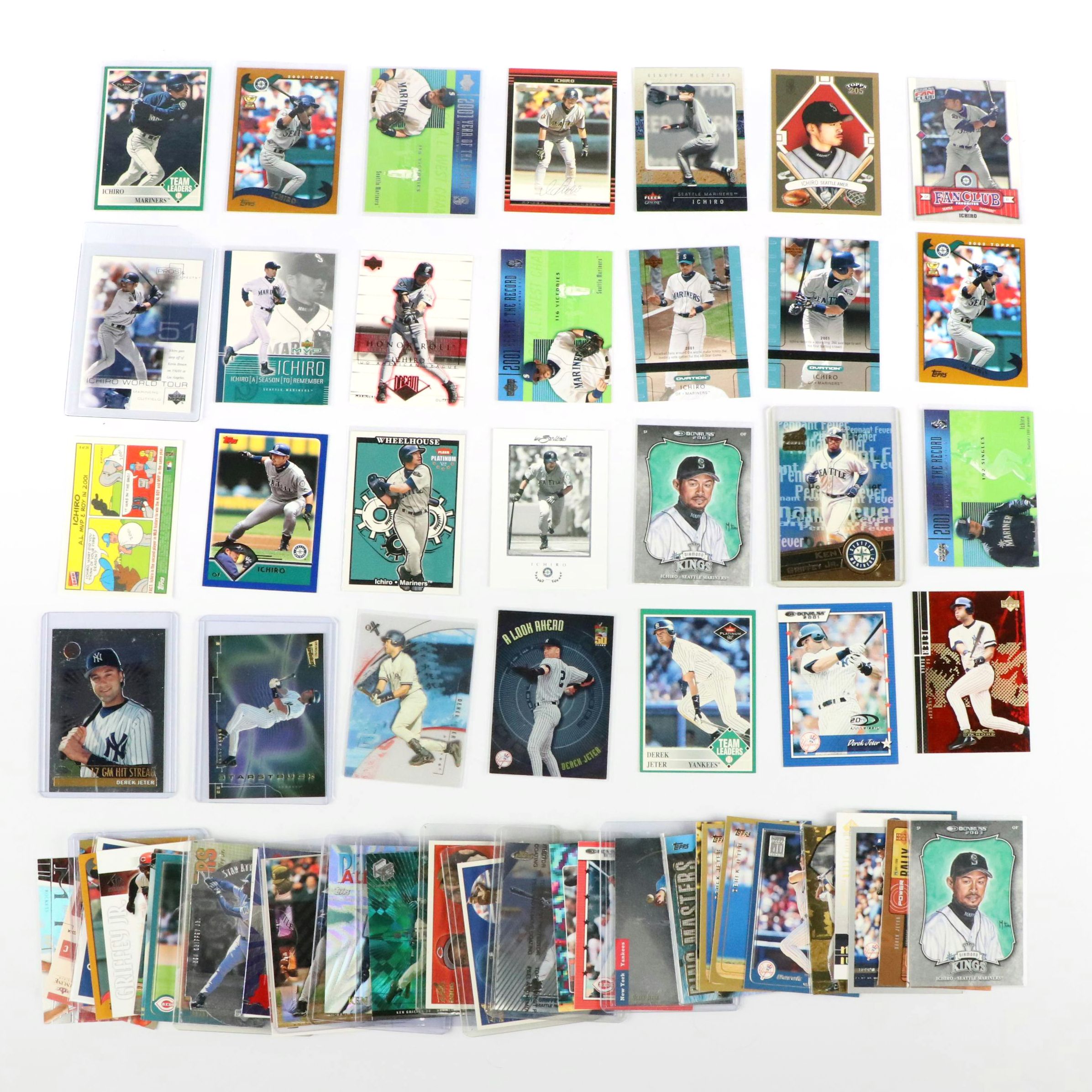 1990s–2000s Derek Jeter, Ken Griffey, Jr., Ichiro and Yao Ming Trading Cards