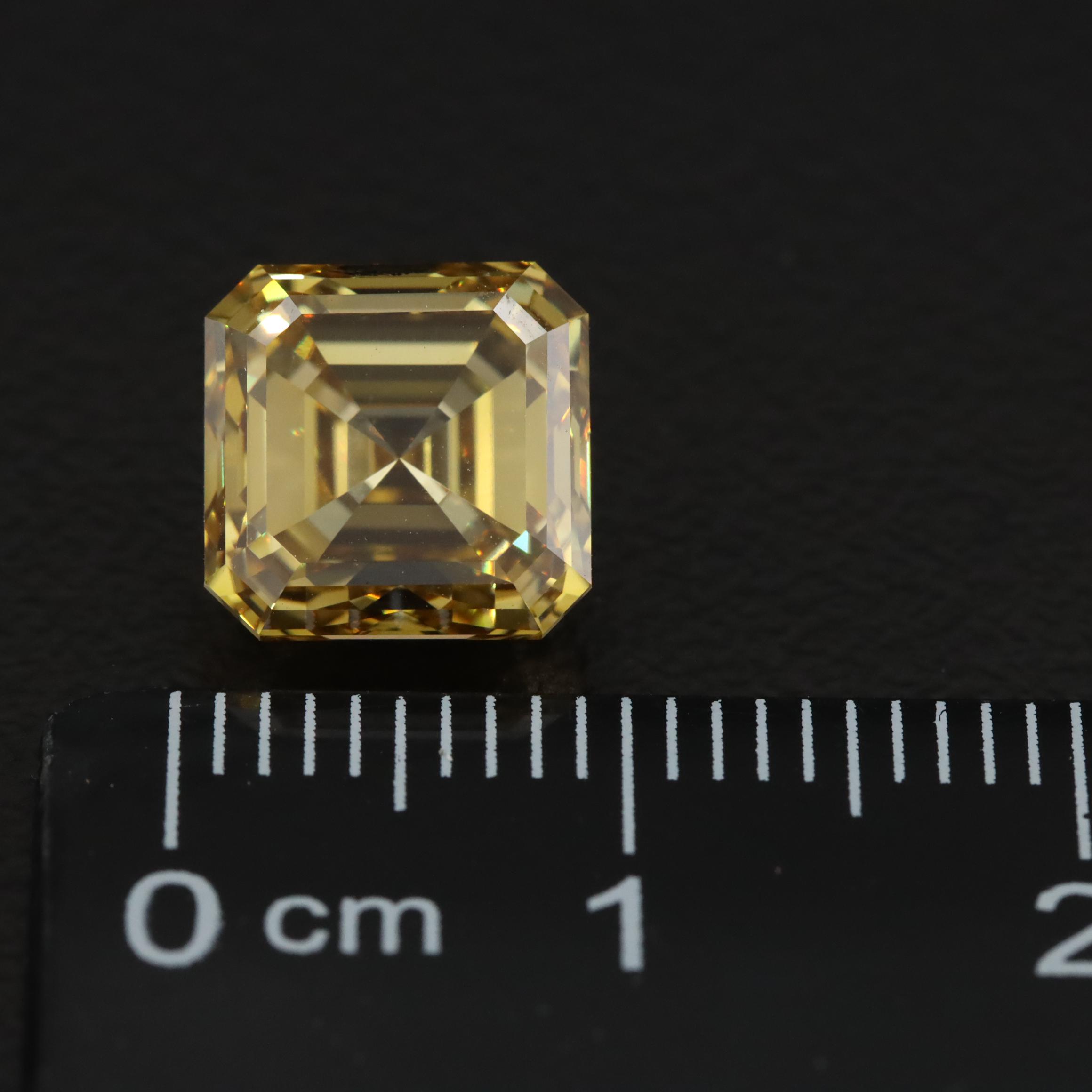 Loose 4.33 CT Fancy Intense Yellow Lab Grown Diamond with IGI Report