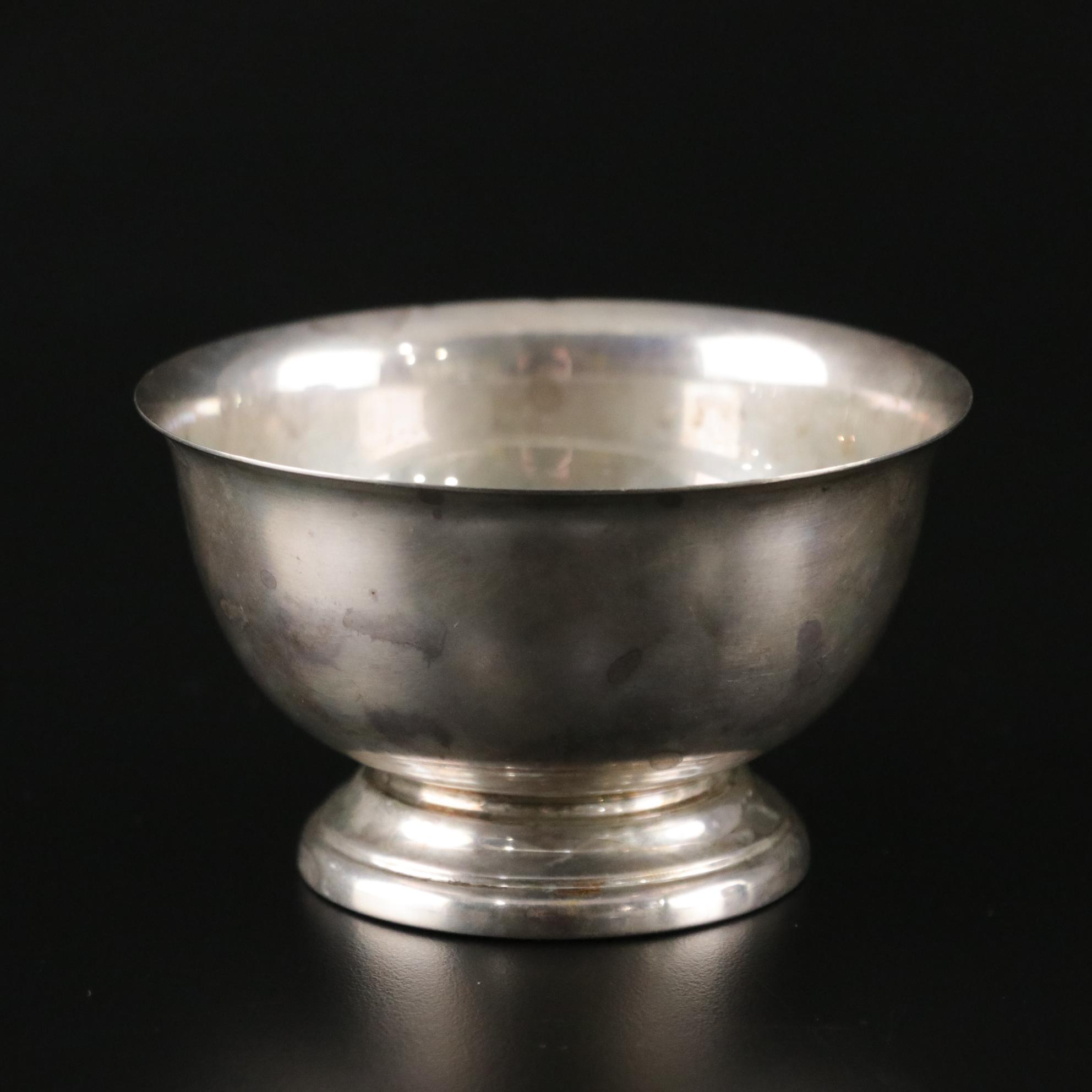 Poole Sterling Silver Paul Revere Bowl & Creamer