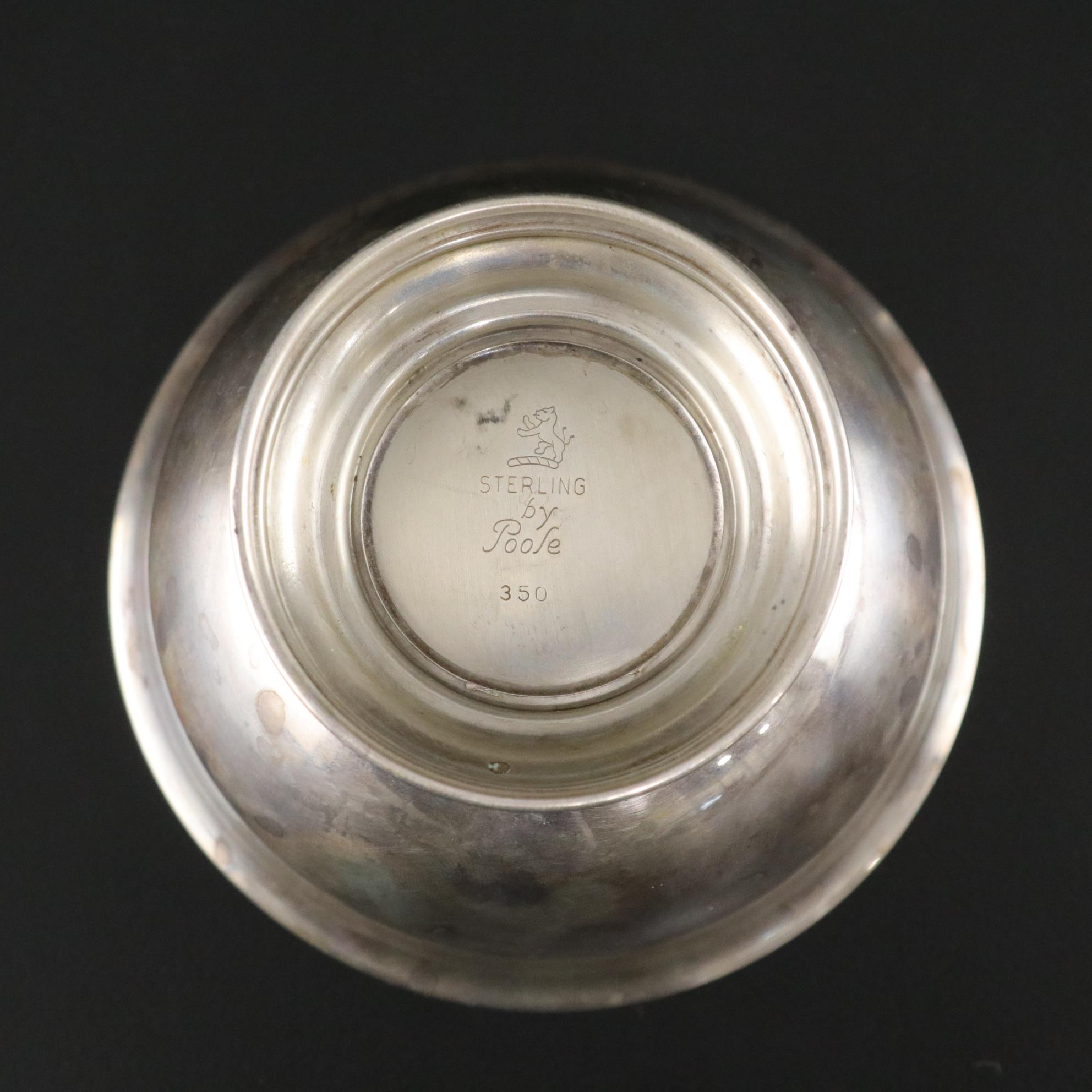 Poole Sterling Silver Paul Revere Bowl & Creamer