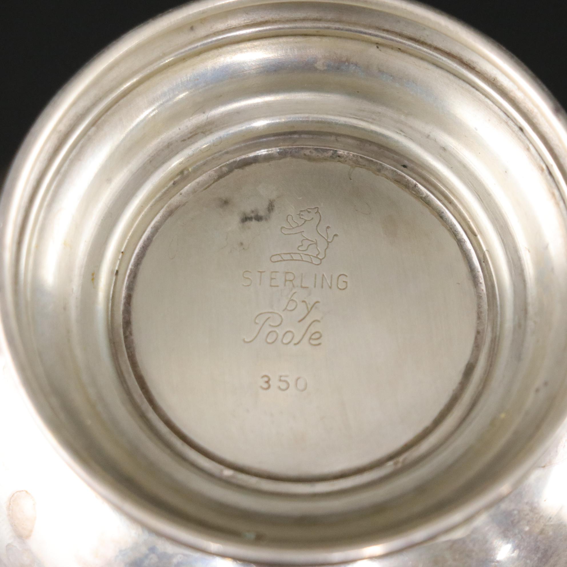 Poole Sterling Silver Paul Revere Bowl & Creamer