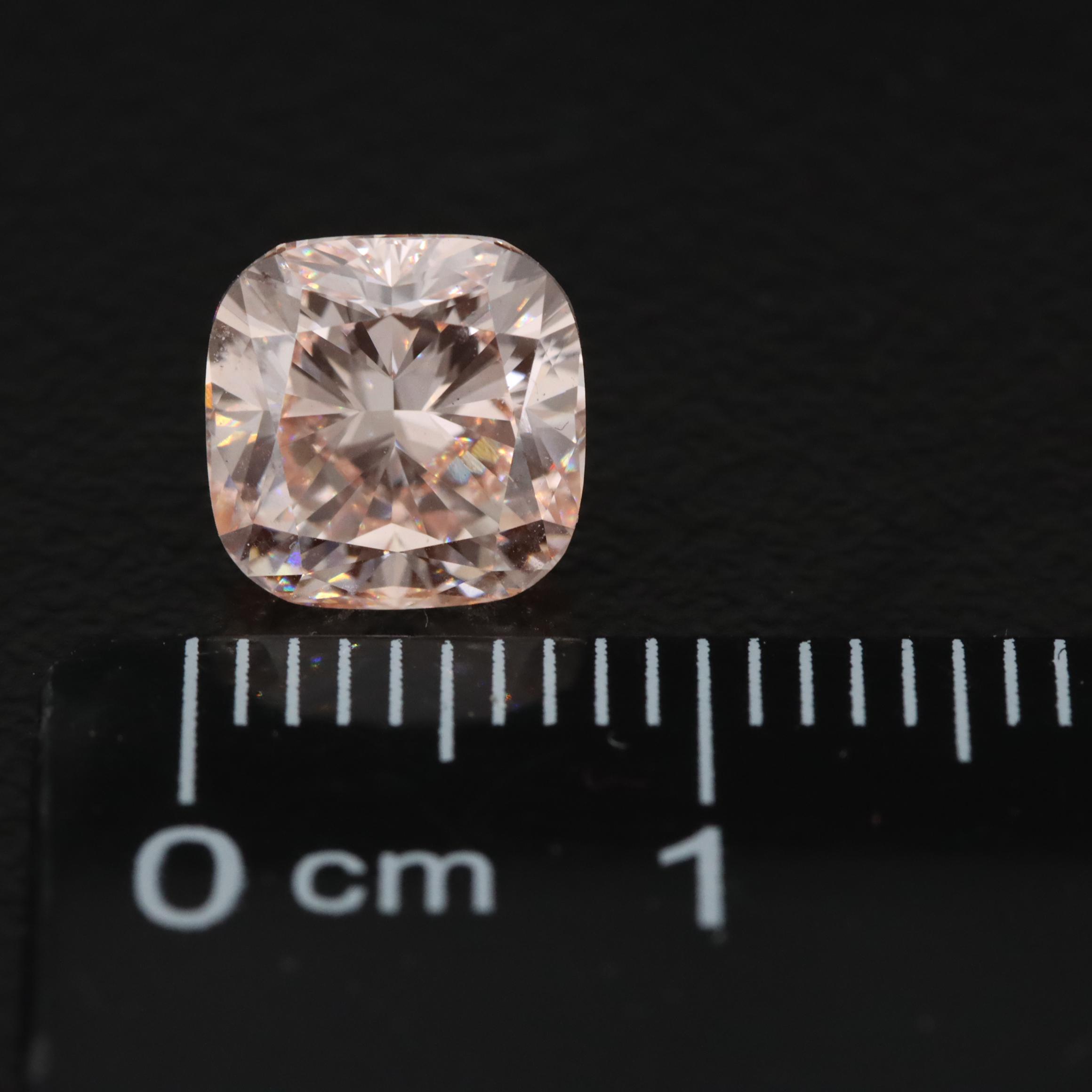 Loose 2.50 CT Fancy Intense Pink Lab Grown Diamond with IGI Report