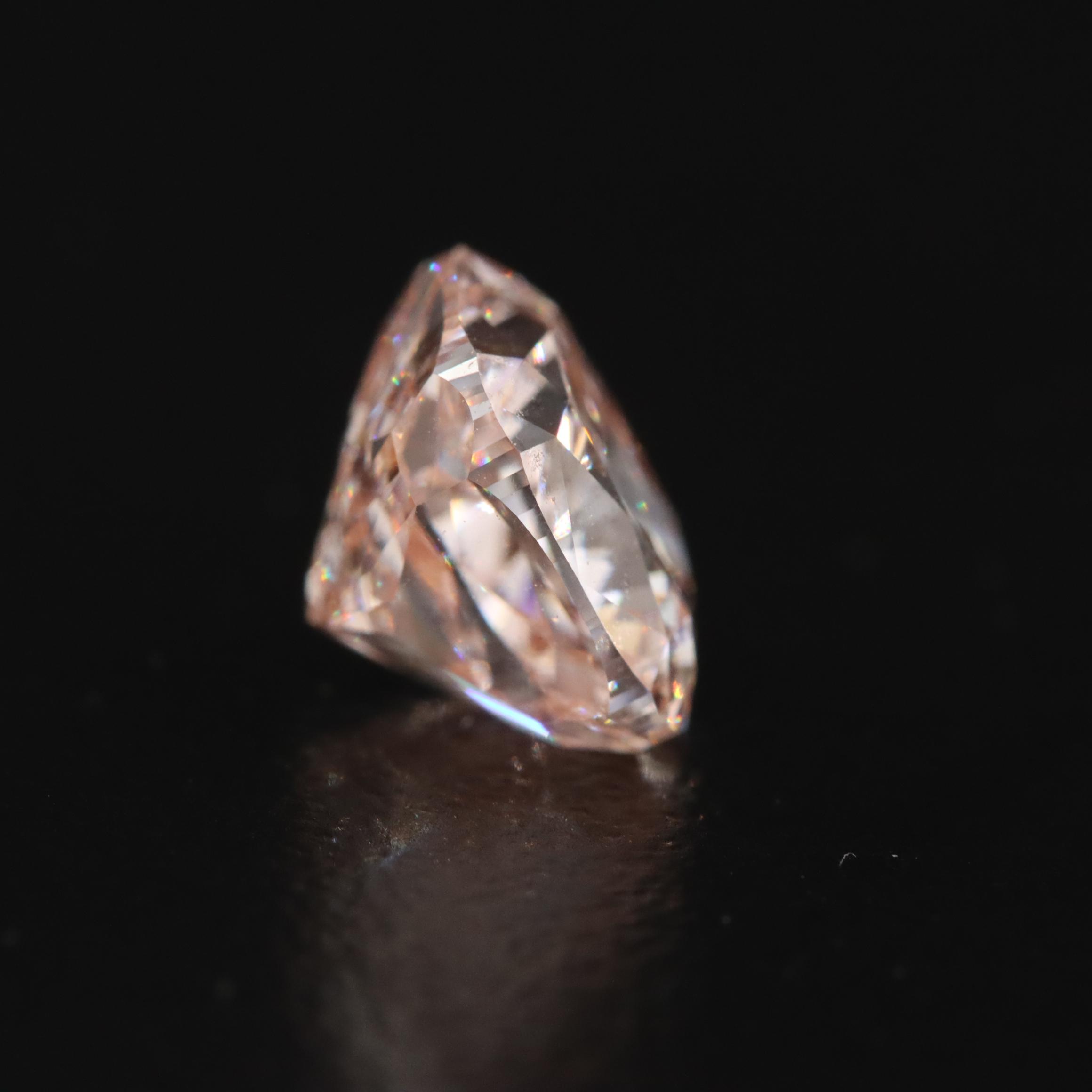 Loose 2.50 CT Fancy Intense Pink Lab Grown Diamond with IGI Report
