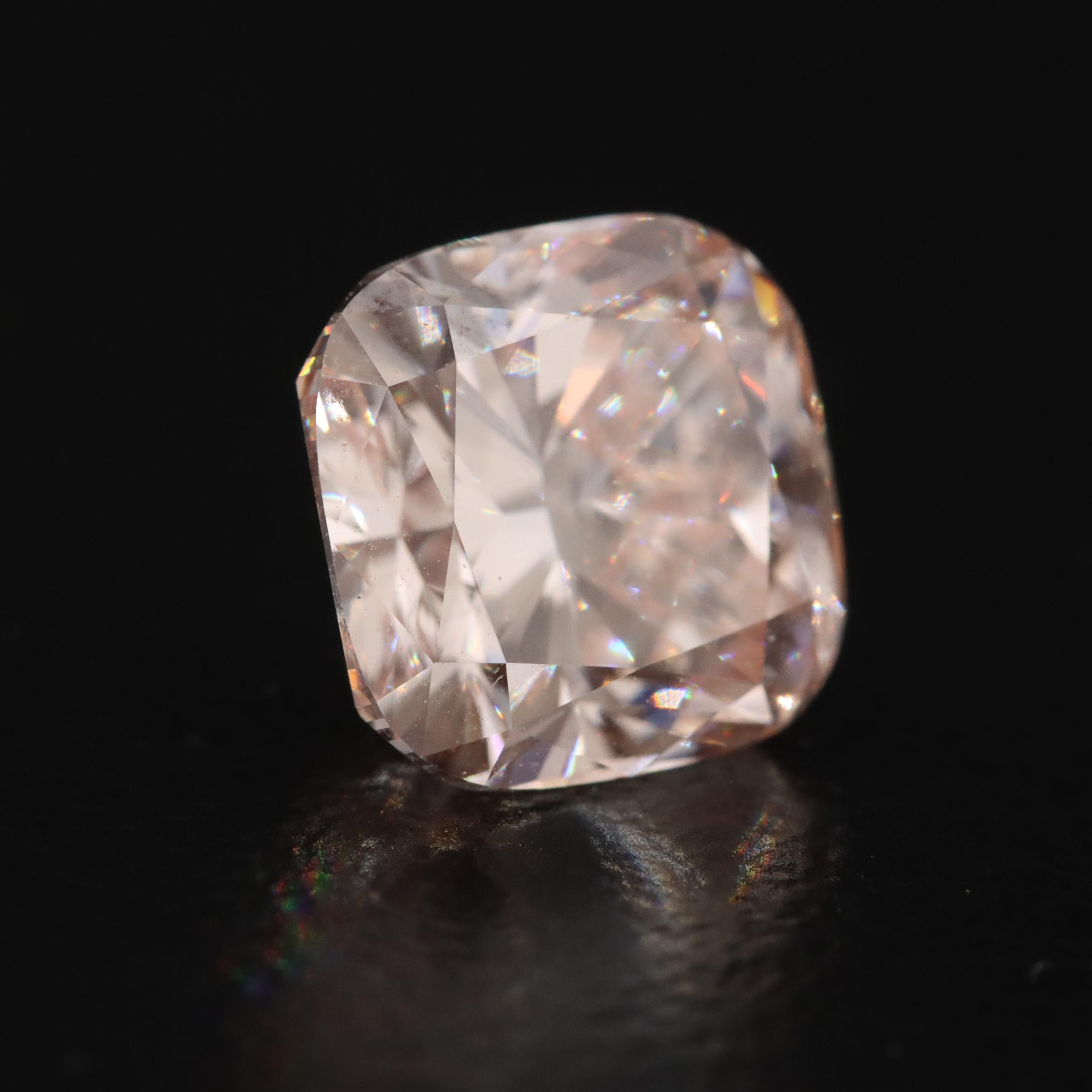 Loose 2.50 CT Fancy Intense Pink Lab Grown Diamond with IGI Report