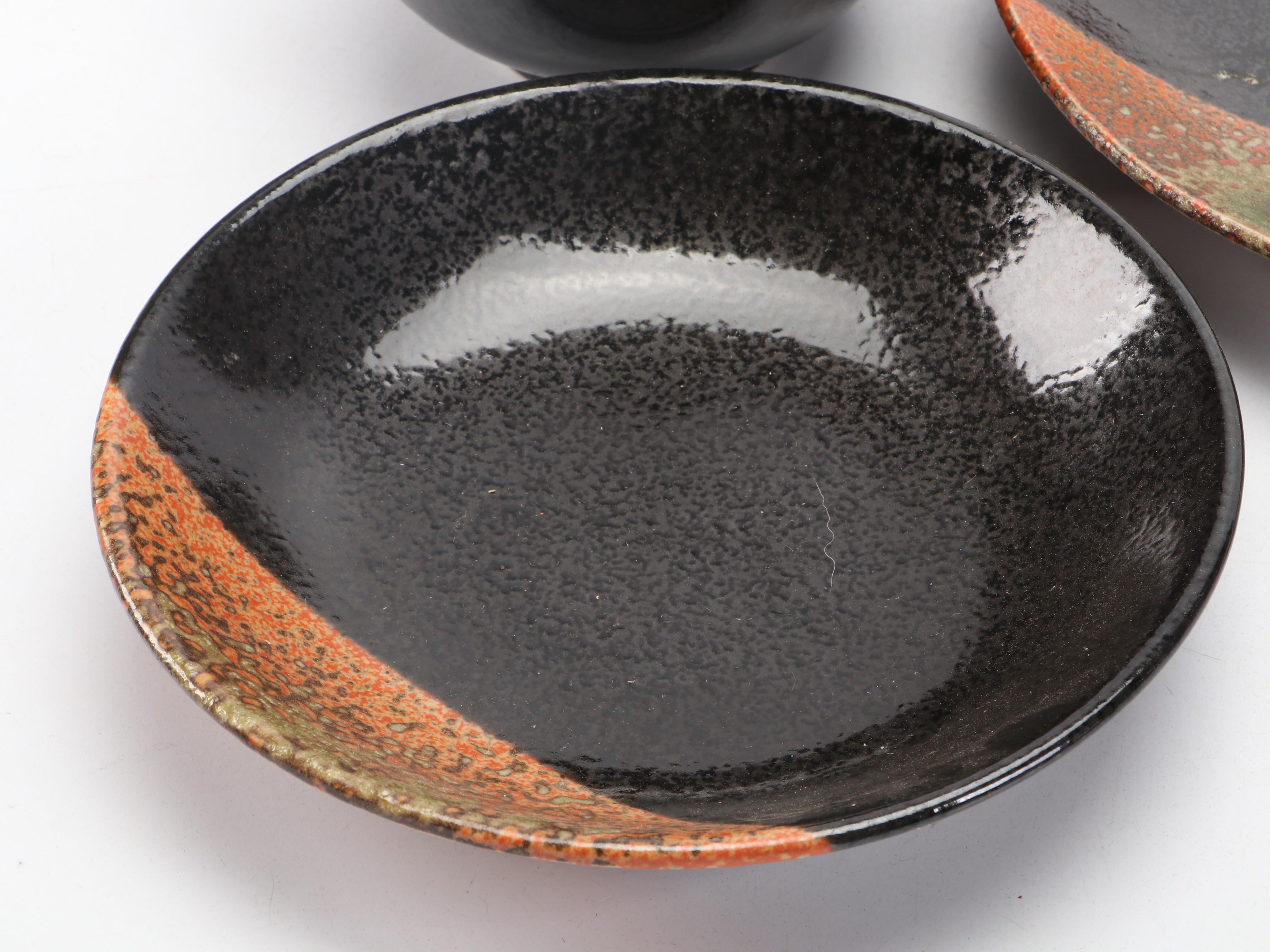 Midwinter "Earth" Stoneware Plates with More Dinnerware and Fish Board