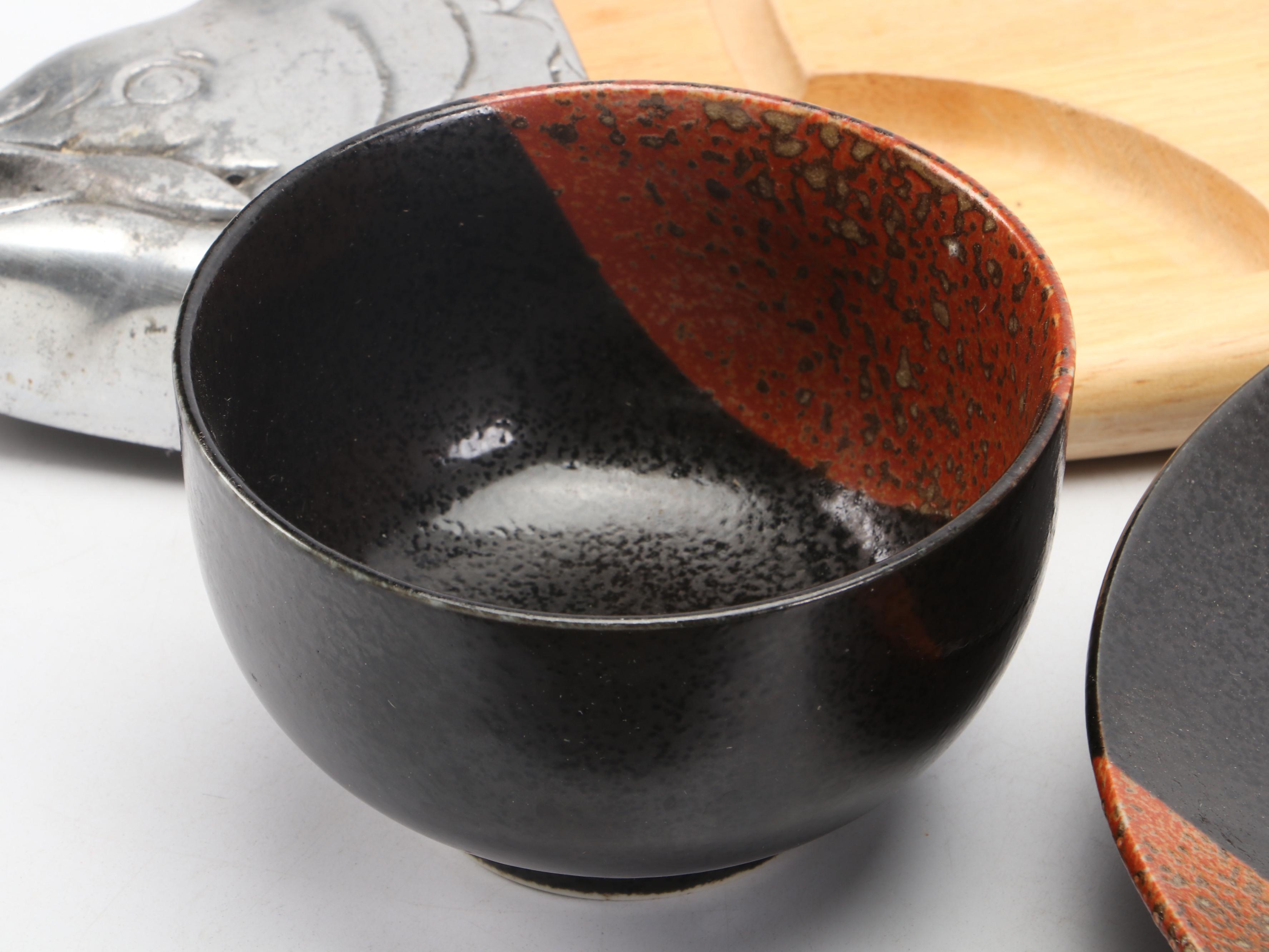 Midwinter "Earth" Stoneware Plates with More Dinnerware and Fish Board