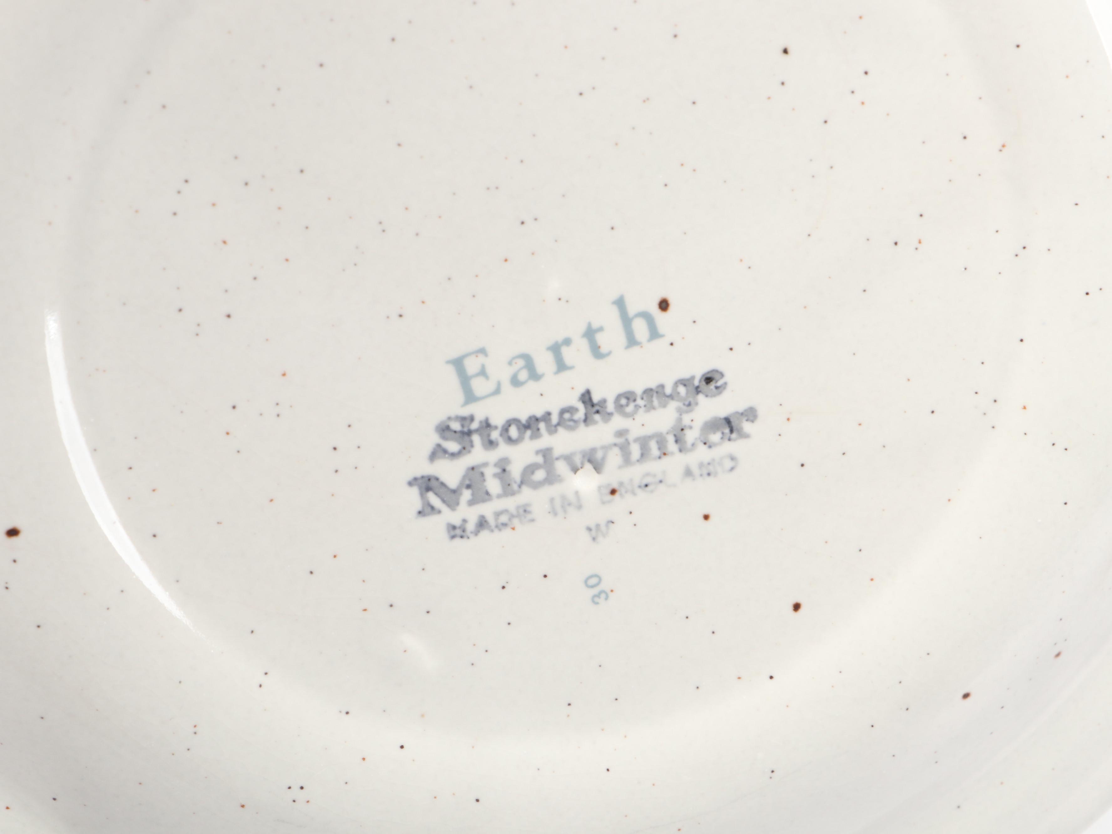 Midwinter "Earth" Stoneware Plates with More Dinnerware and Fish Board