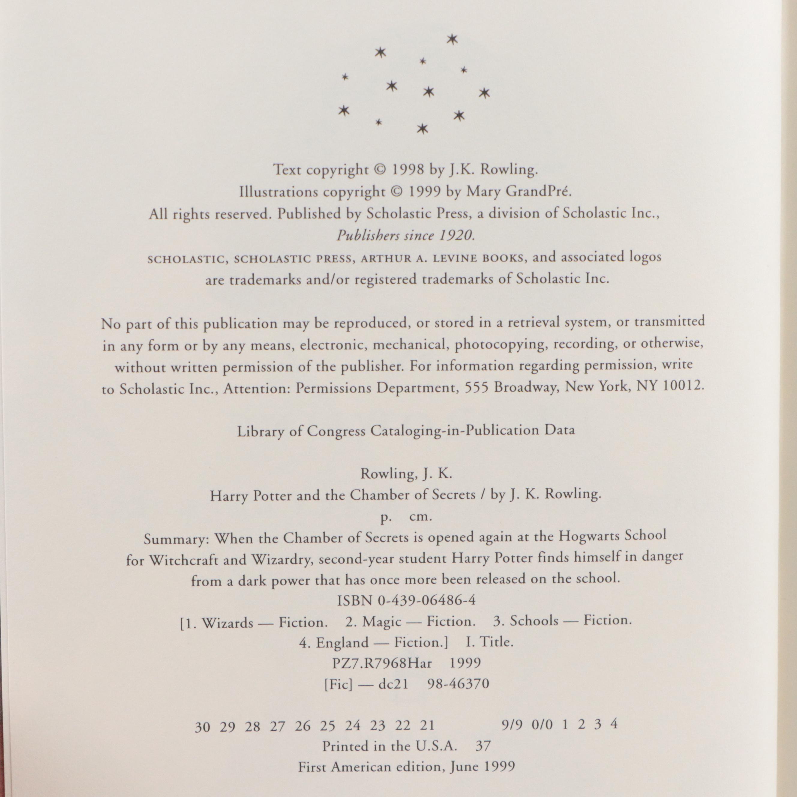 First American Edition "Harry Potter" Complete Series by J. K. Rowling