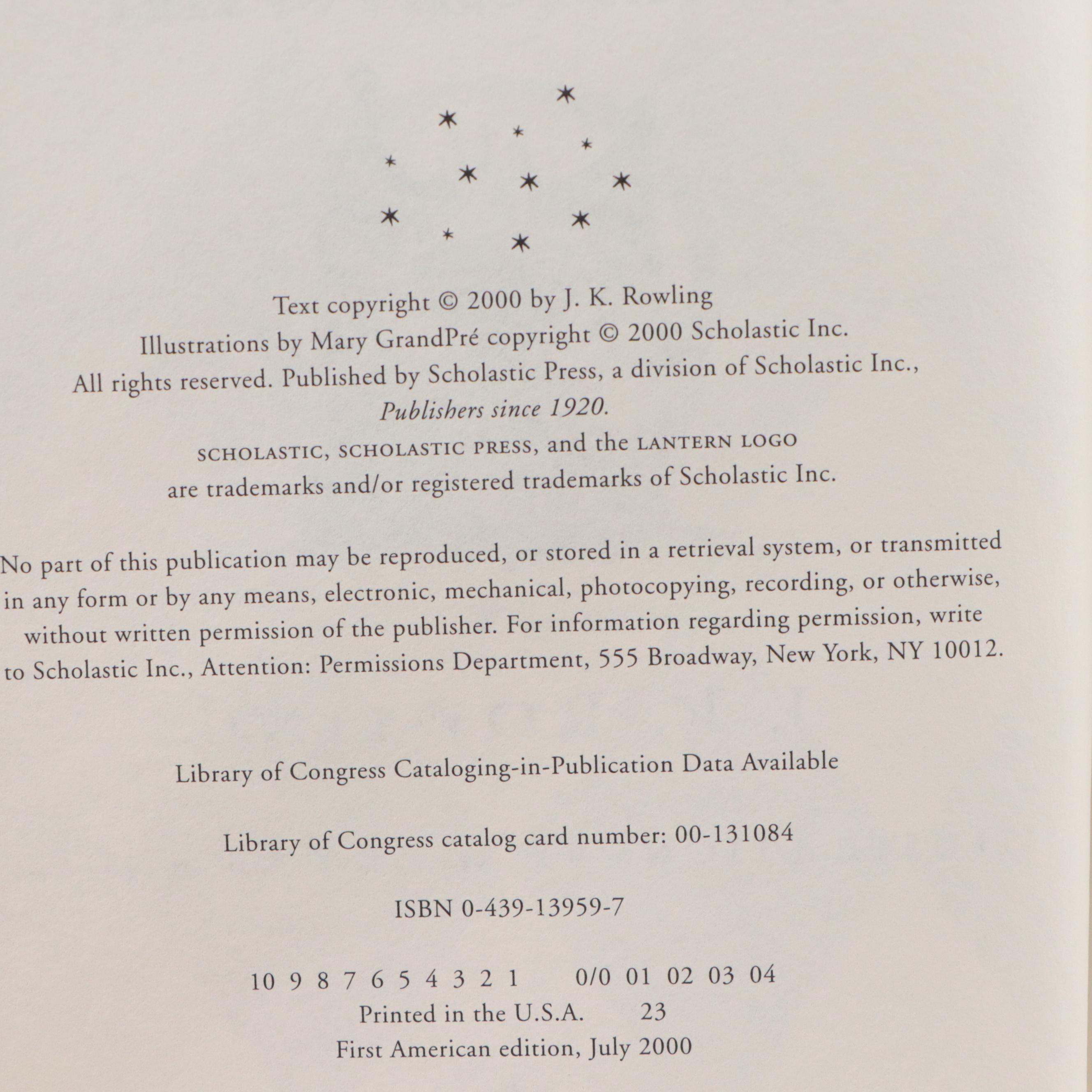 First American Edition "Harry Potter" Complete Series by J. K. Rowling