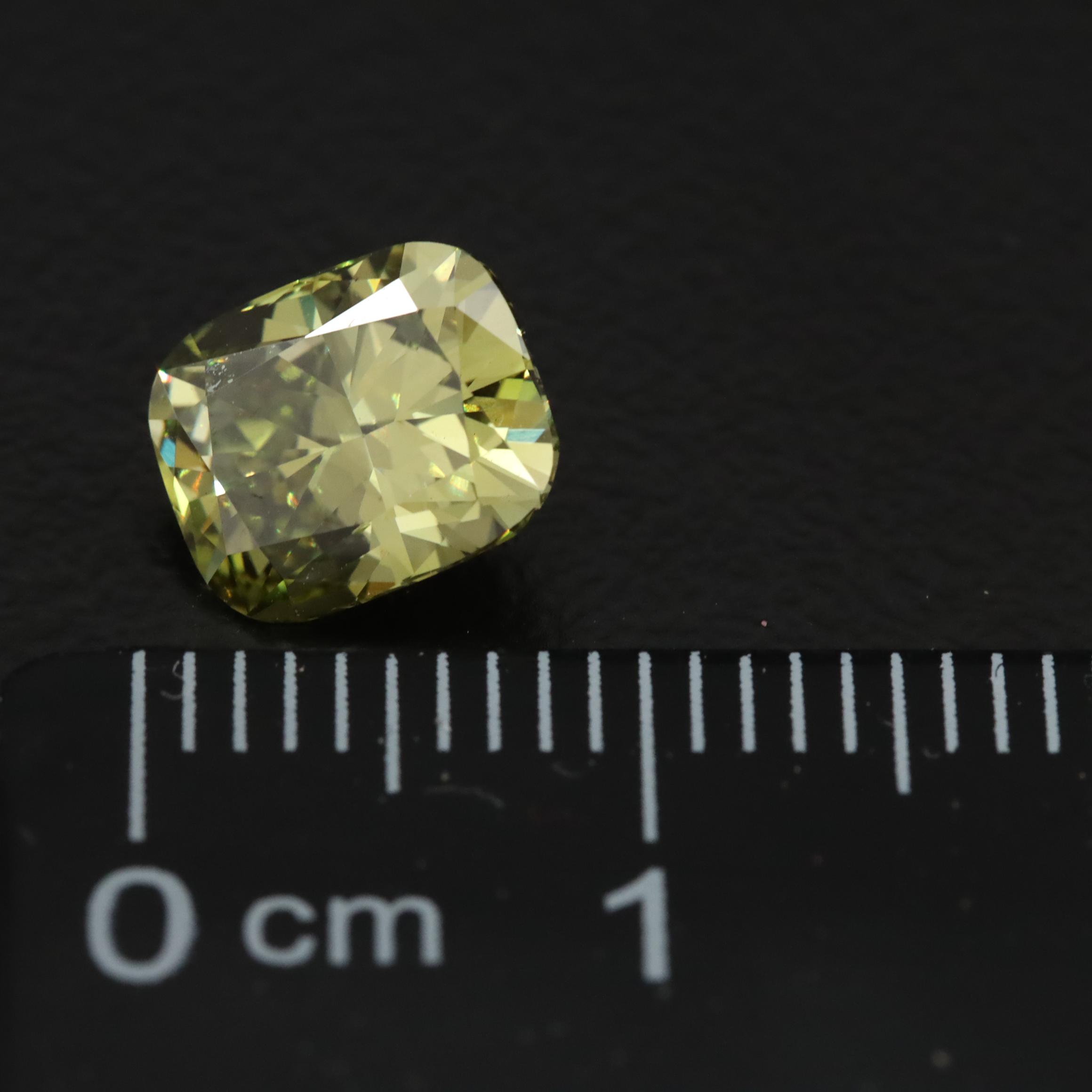 Loose 1.74 CT Fancy Vivid Green Lab Grown Diamond with IGI Report
