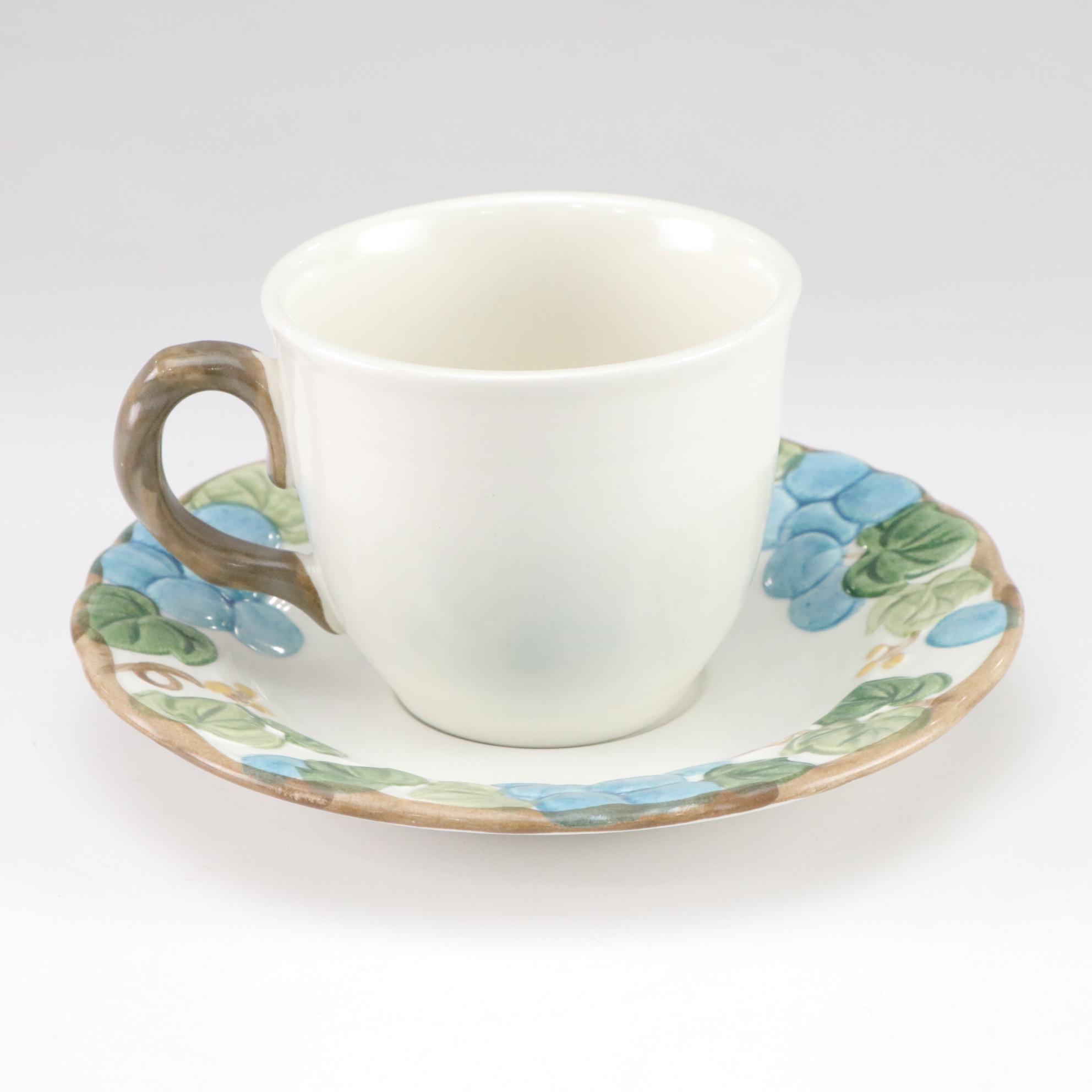 Poppy Trail "Sculptured Grape" Cups, Saucers and More
