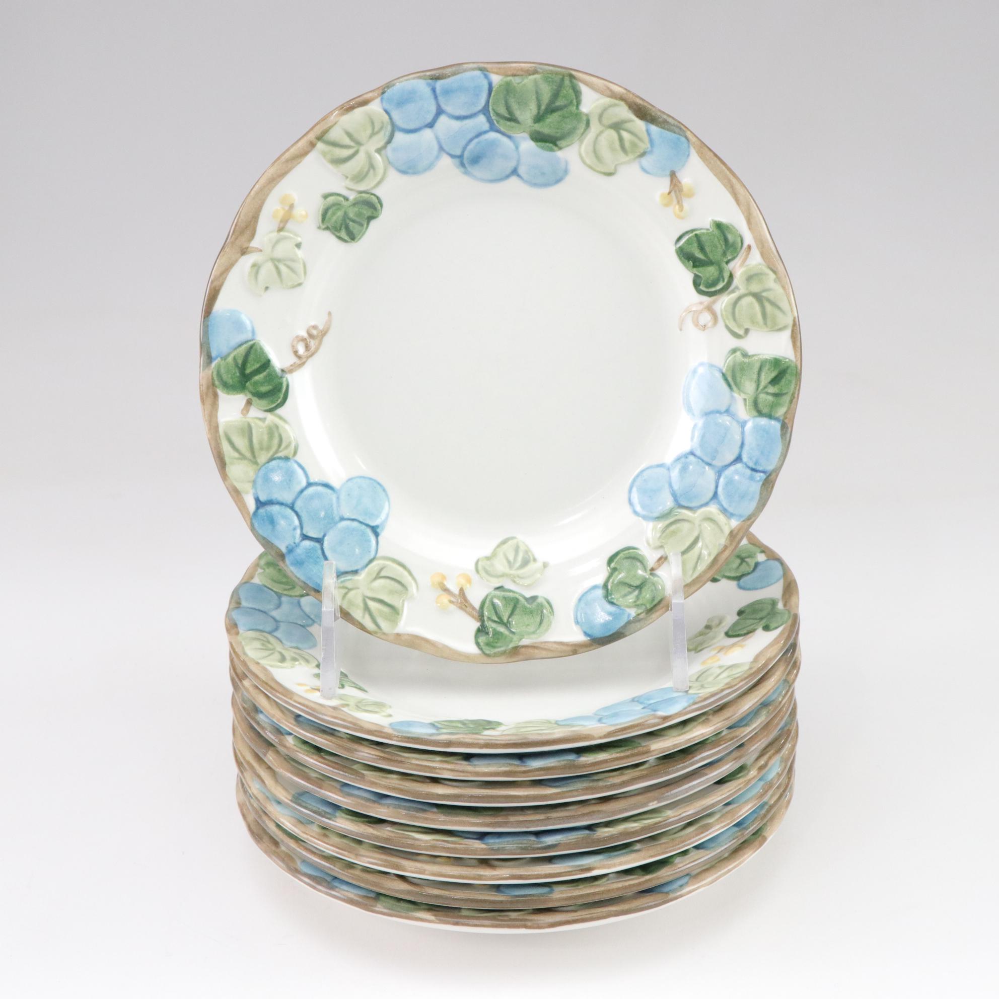 Poppy Trail "Sculptured Grape" Cups, Saucers and More