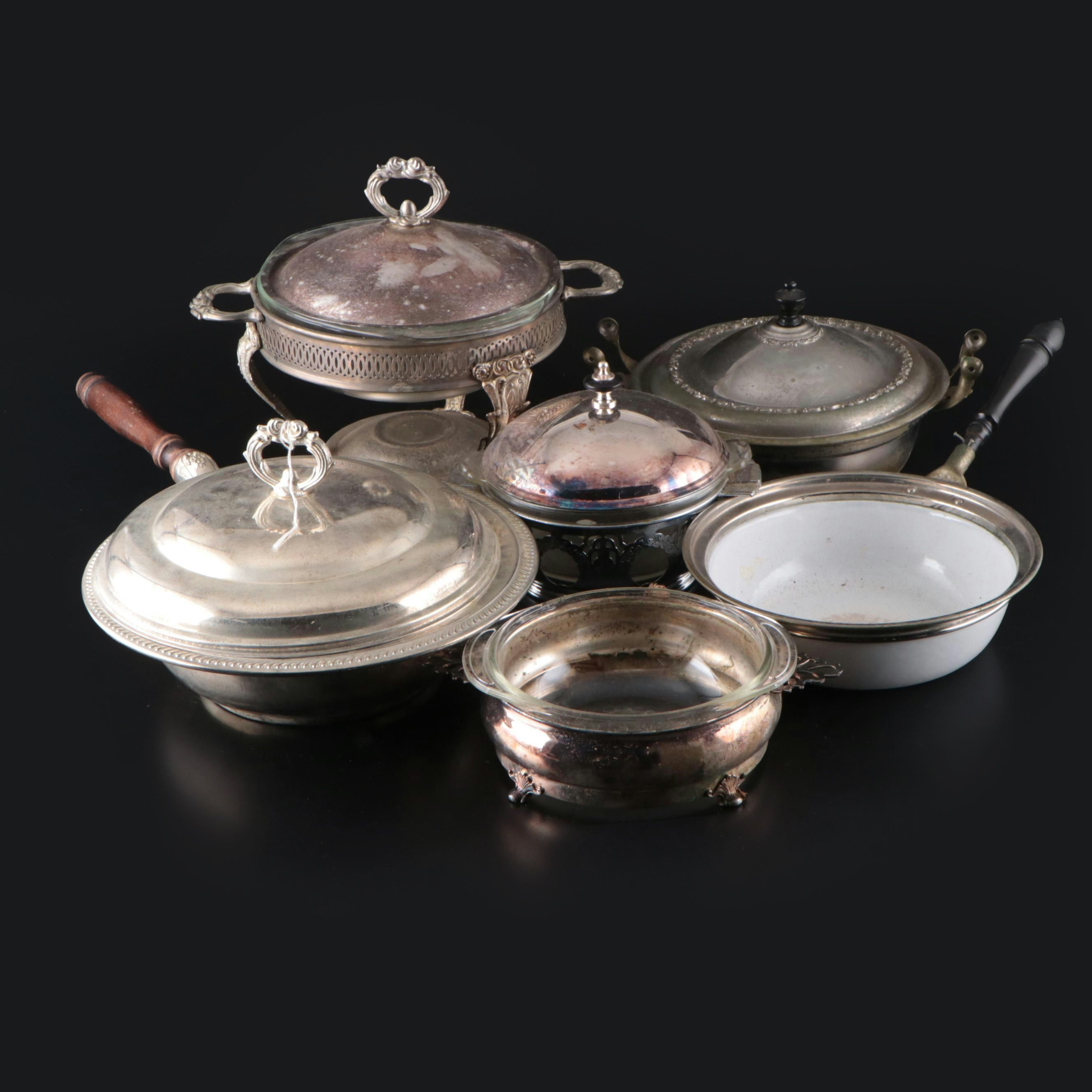 International Silver Co. with Other Silver Plate Chafing and Serving Dishes