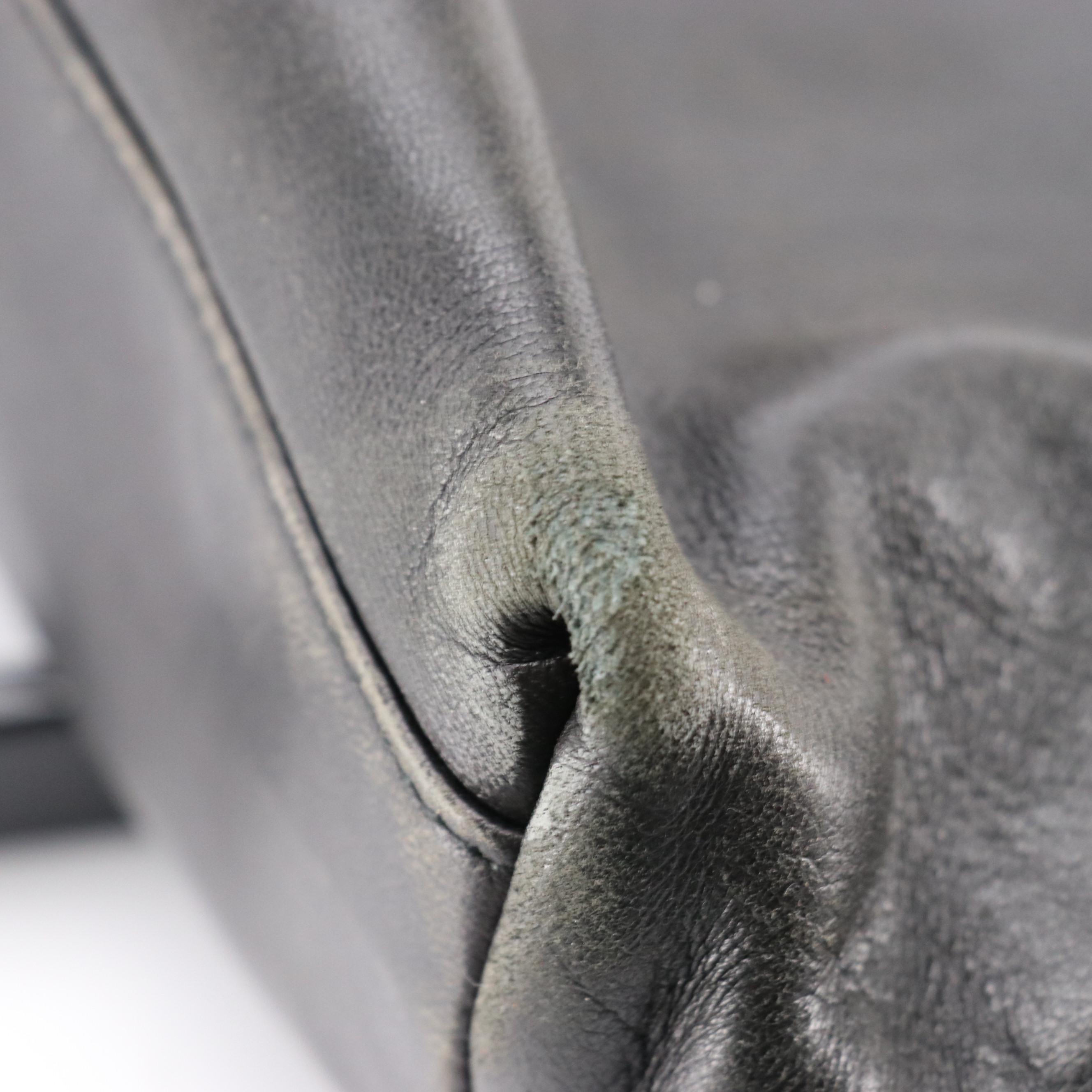 Prada Shoulder Bag in Black Calfskin Leather with Black Resin Arc Handle