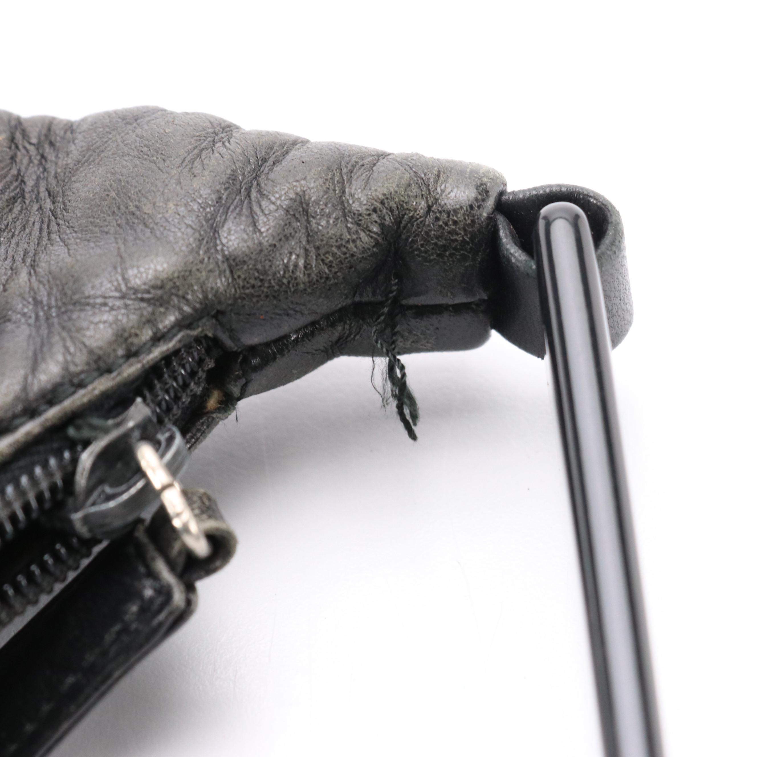 Prada Shoulder Bag in Black Calfskin Leather with Black Resin Arc Handle