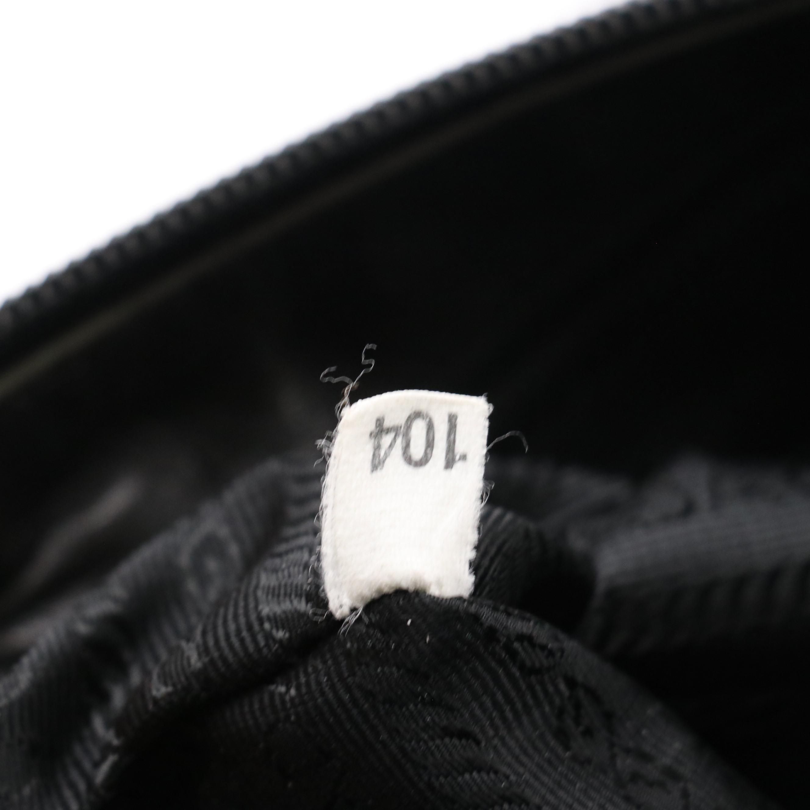 Prada Shoulder Bag in Black Calfskin Leather with Black Resin Arc Handle